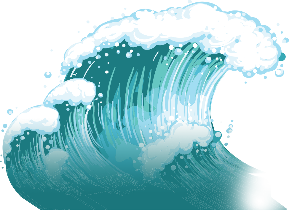 Download Ocean Wave Illustration | Wallpapers.com