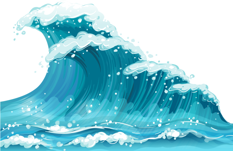 Ocean Wave Illustration PNG