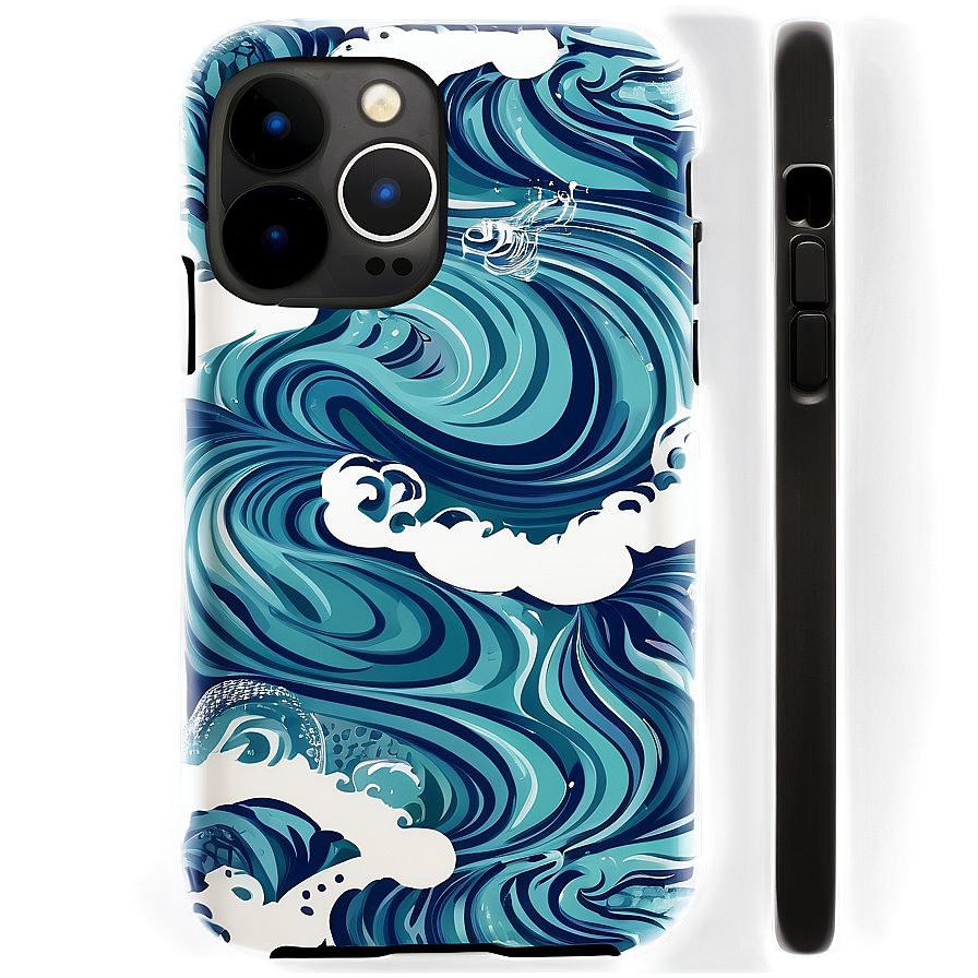 Ocean Waves Phone Case Png 06122024 PNG