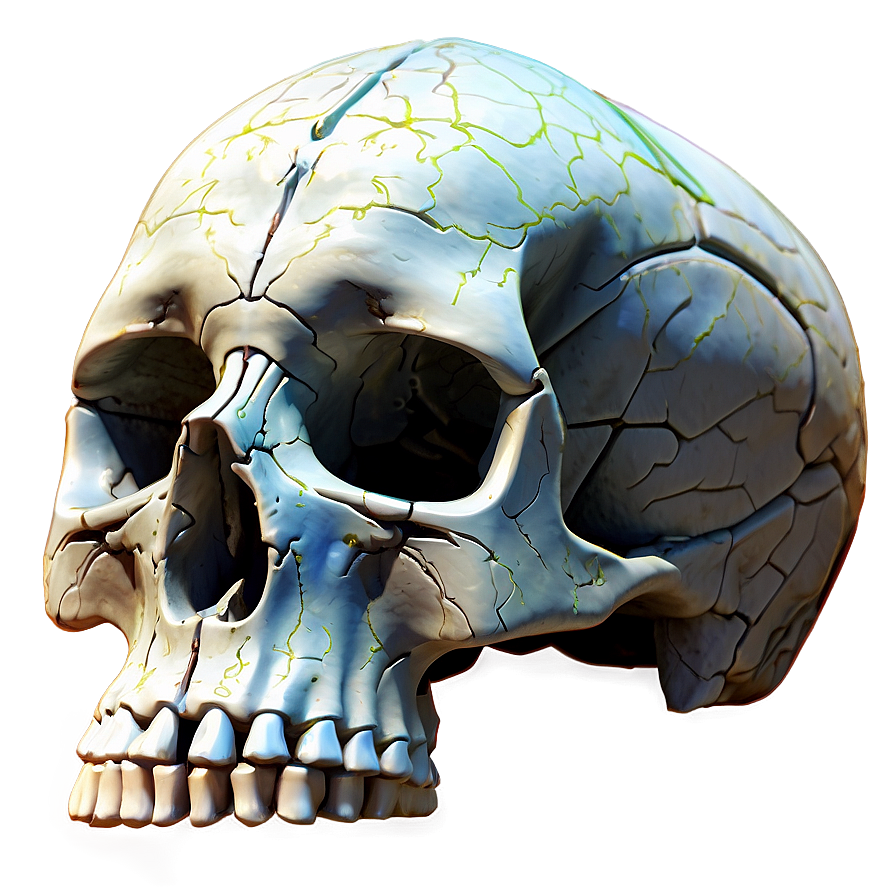 Oceanic Skull Visualization Png B PNG