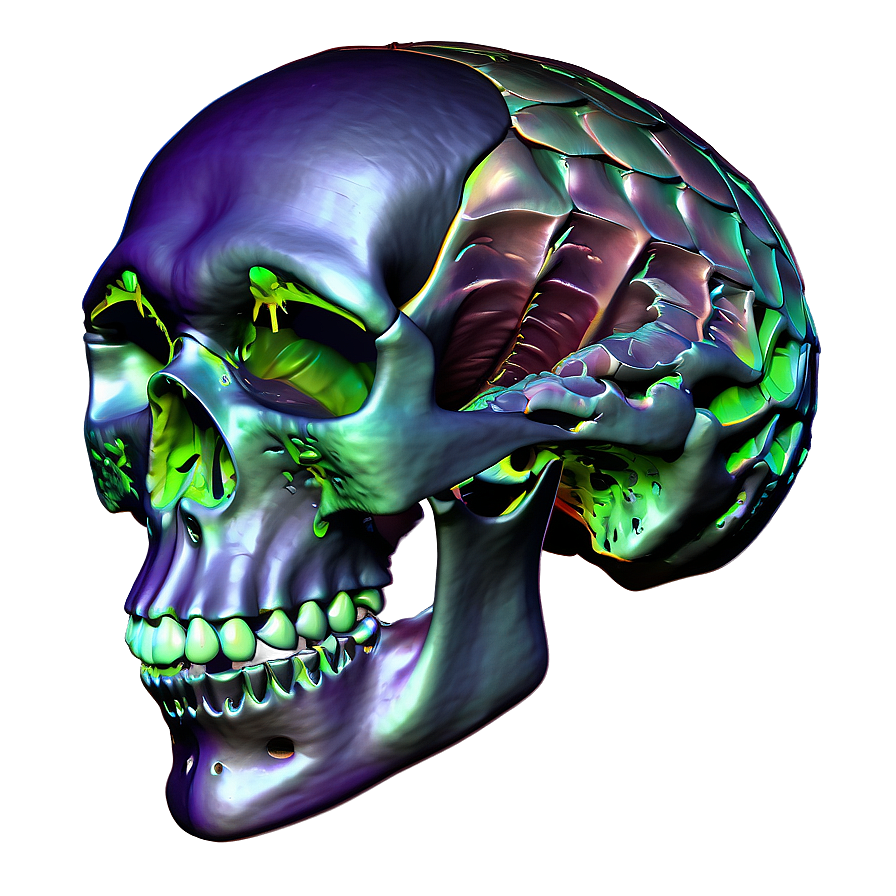 Oceanic Skull Visualization Png C PNG