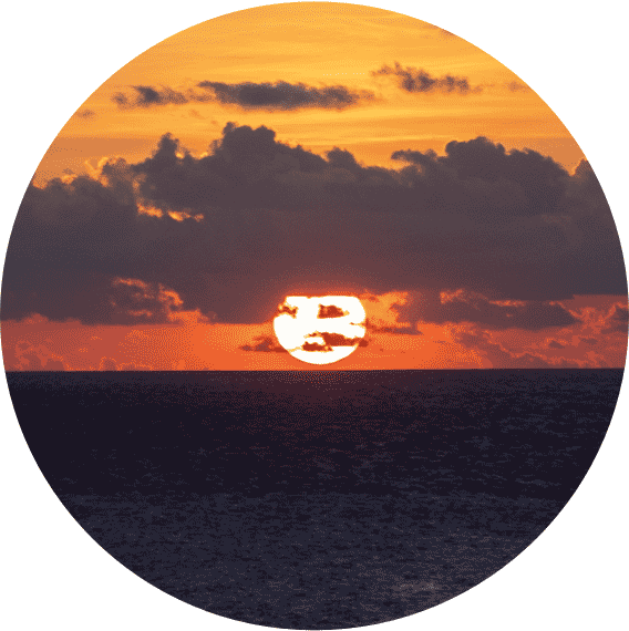 Oceanic Sunset Backdrop PNG