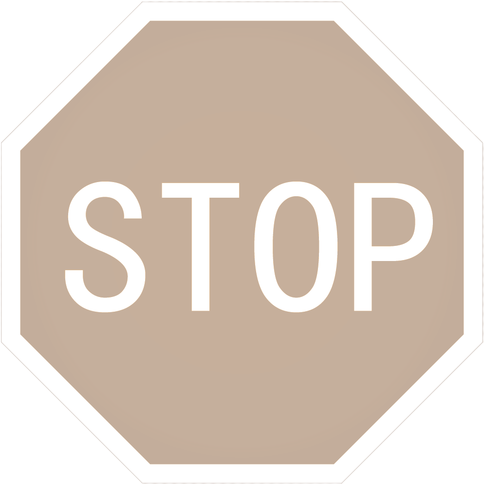 Octagonal Stop Sign PNG