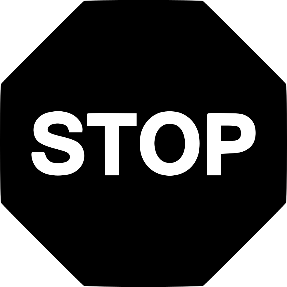 Octagonal Stop Sign PNG