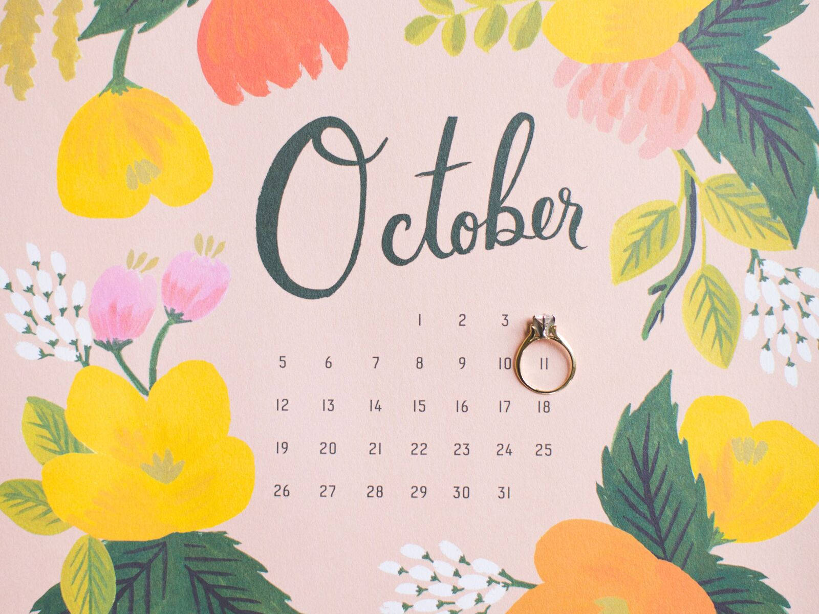 October 2020 Calendar Wallpaper