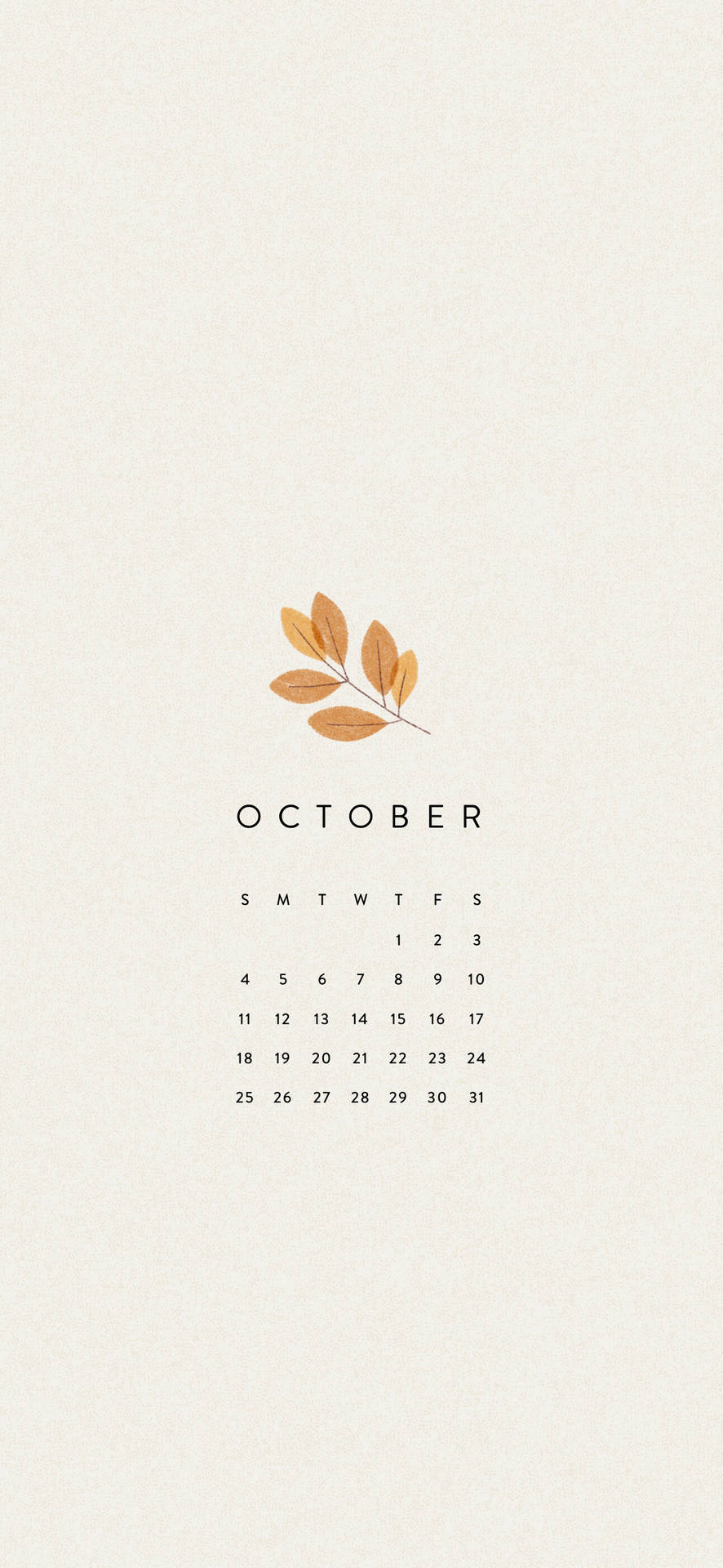 Make every day of October count with this pretty floral calendar page. Wallpaper