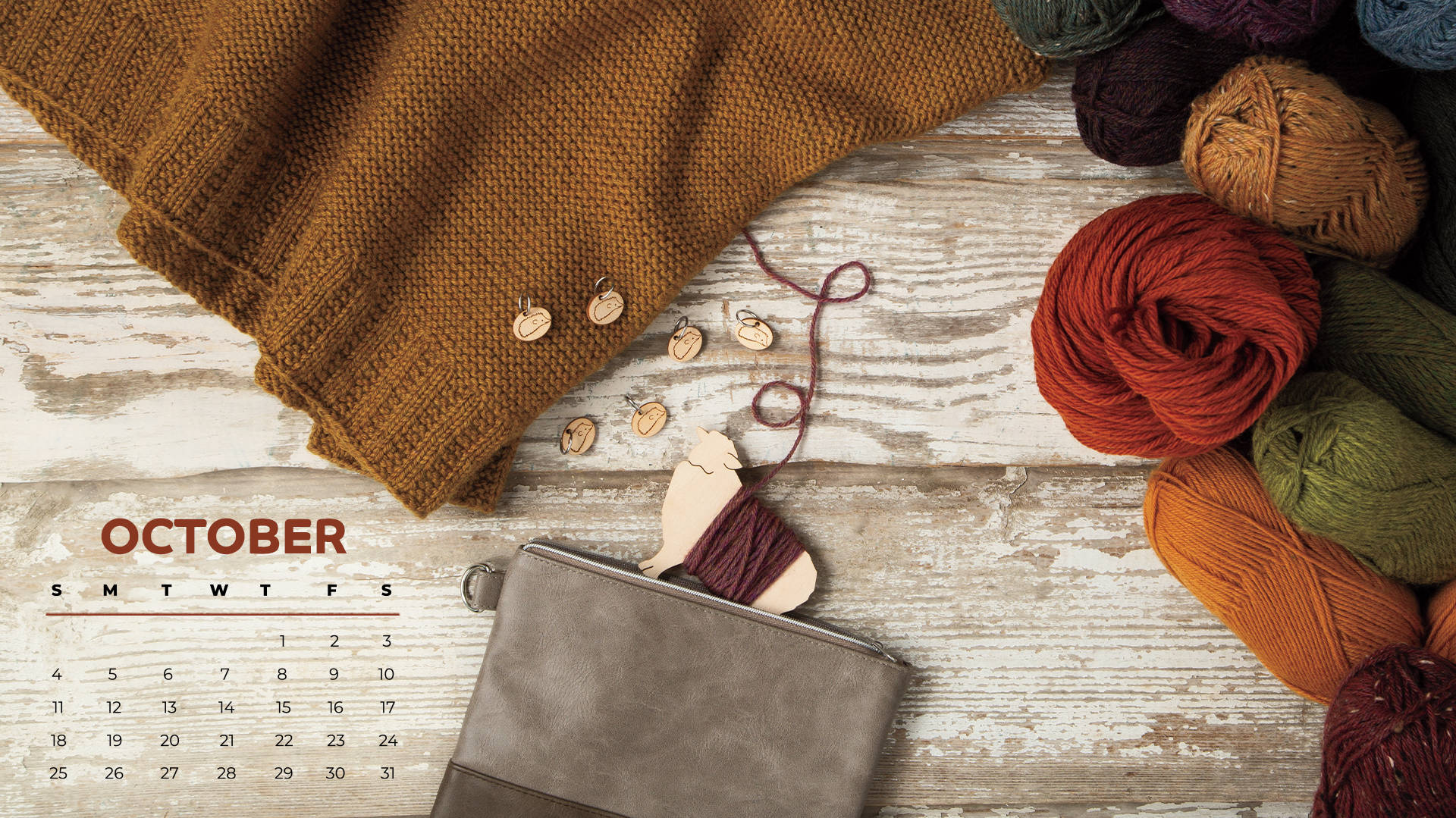 Get Organized for the Month of October with a Free Calendar! Wallpaper