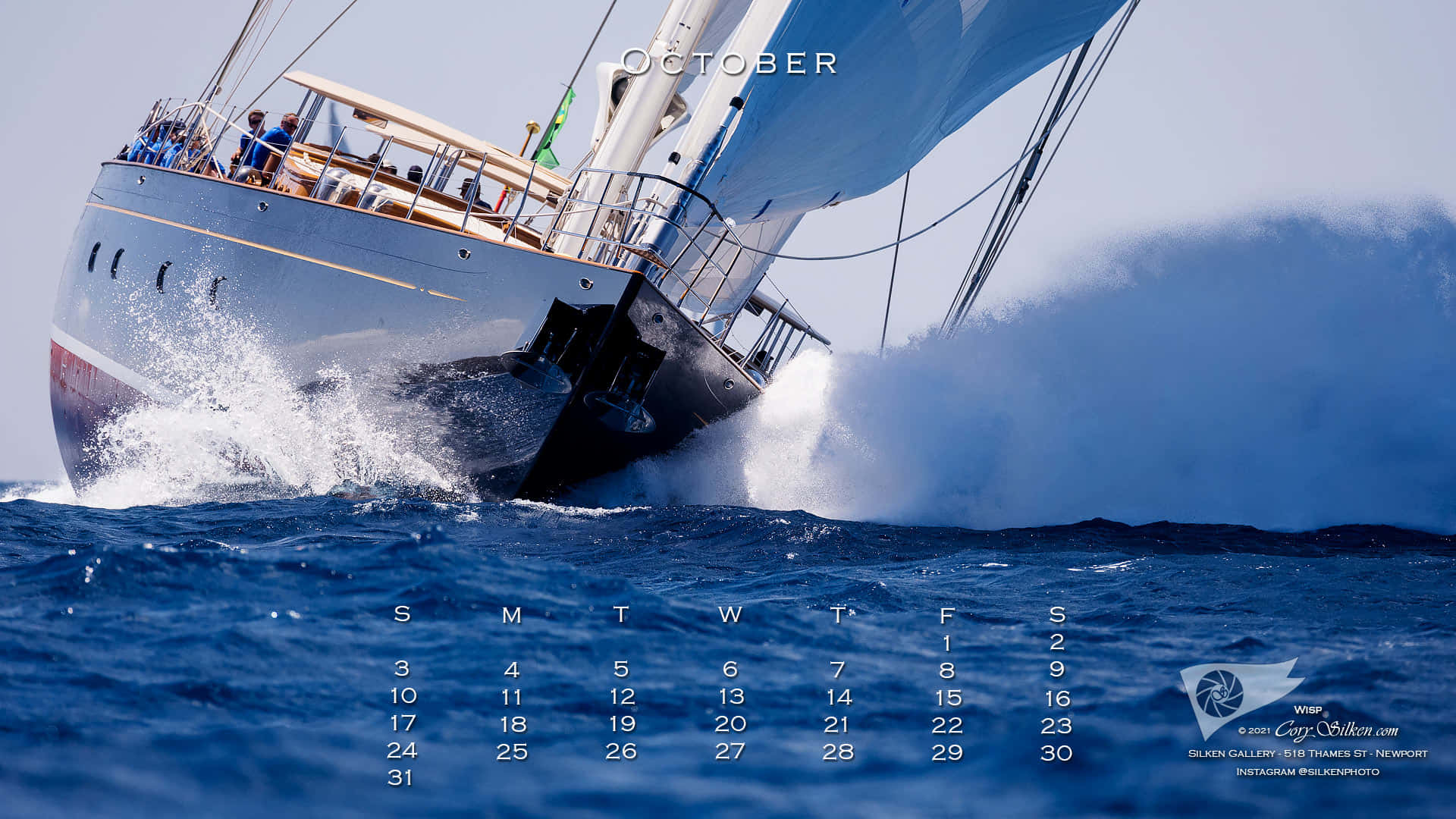 Get organised and ready for upcoming month of October this year with October 2021 calendar Wallpaper