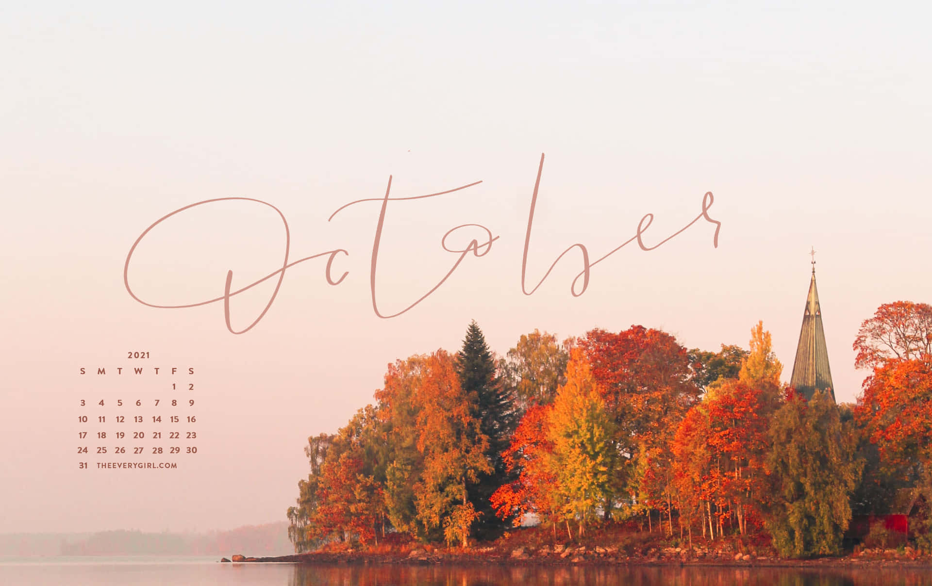 Oktober 2021 kalender Wallpaper