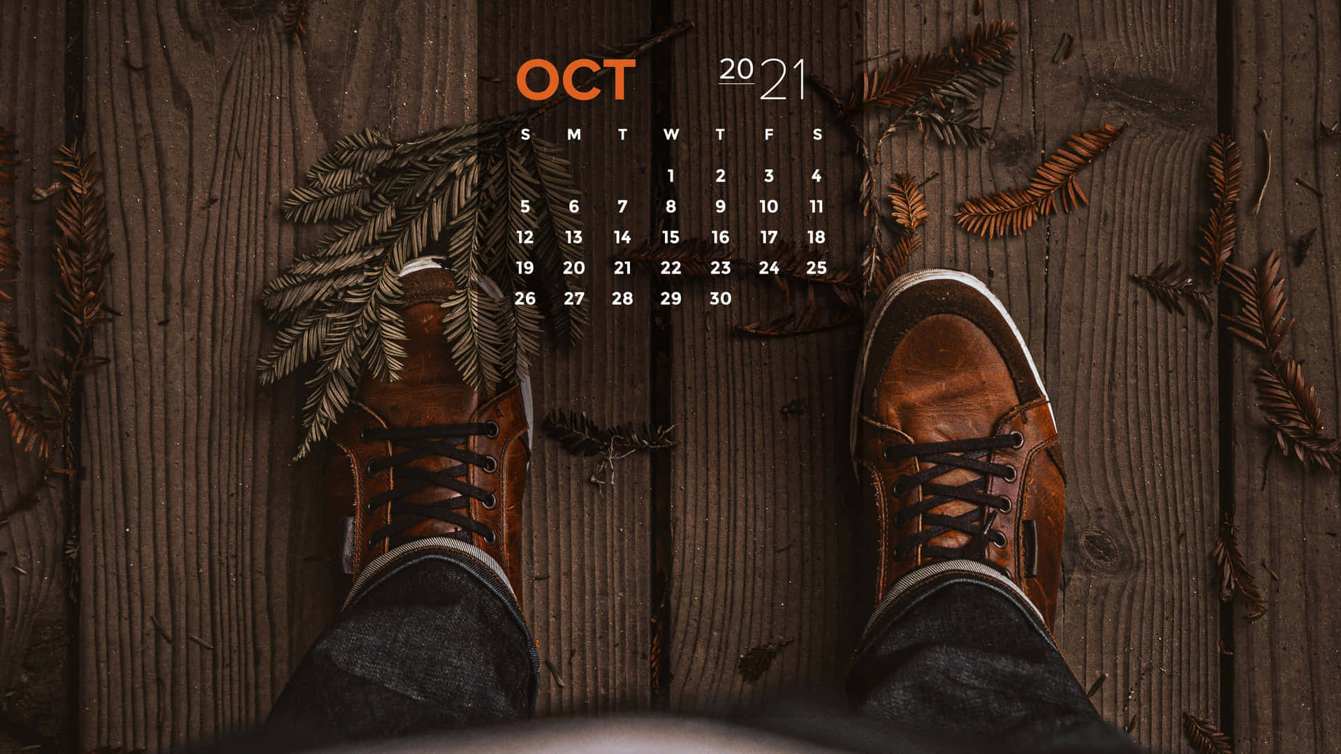 Einkalender Mit Den Füßen Einer Person Darauf Wallpaper