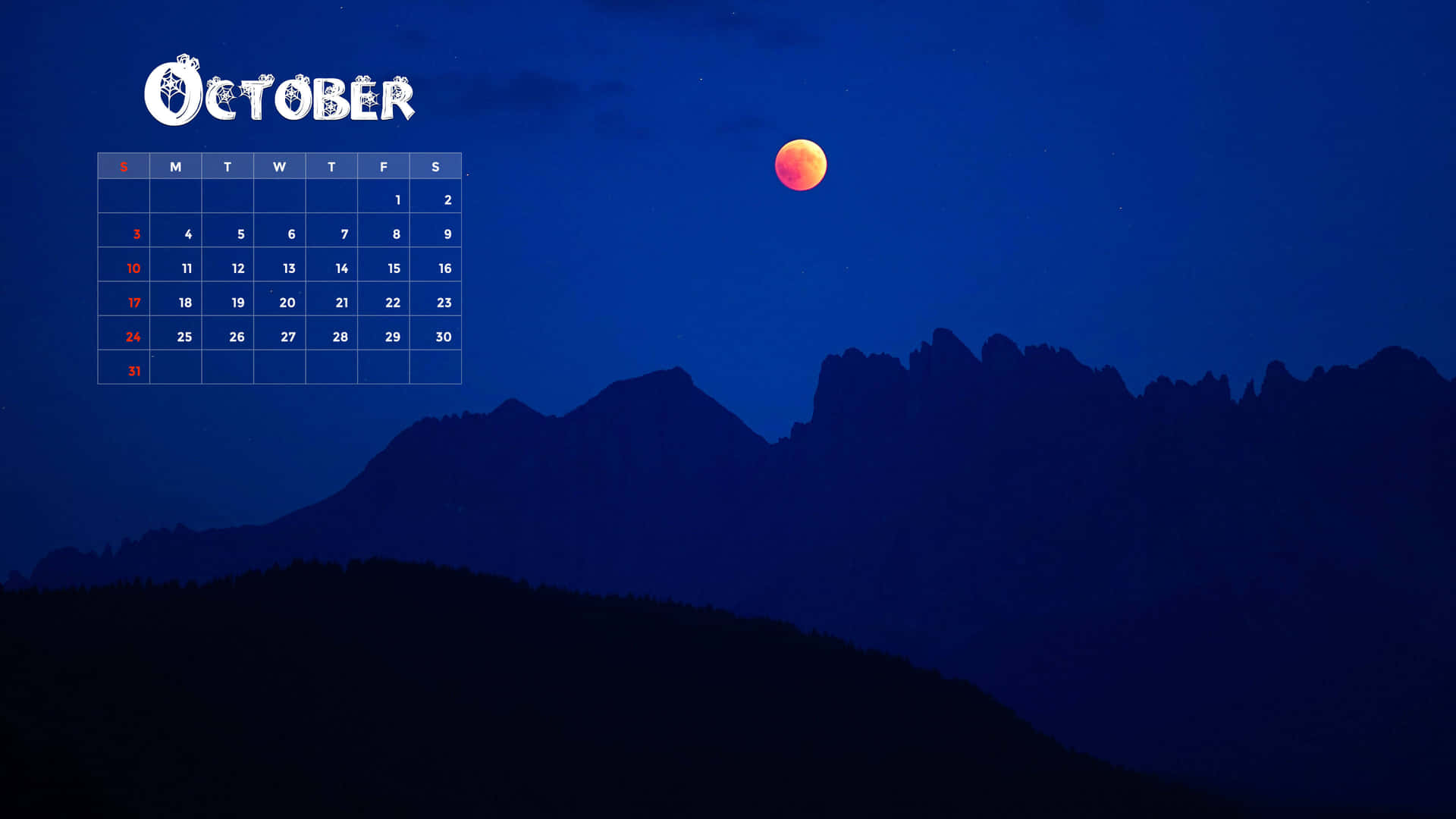 Plan your October 2021 with our exclusive October Calendar Wallpaper