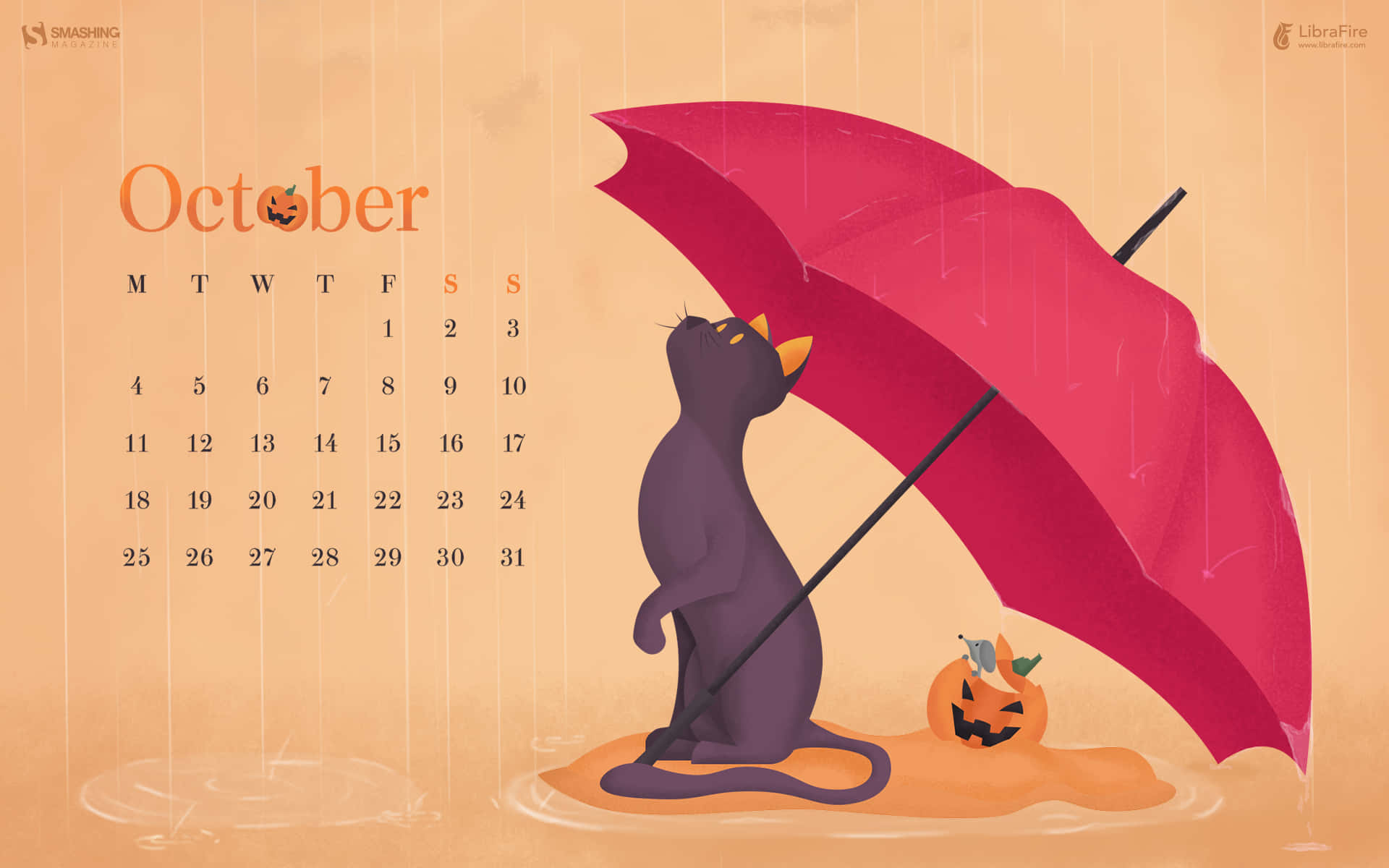 October 2021 Kalender er spændende på en skarp sort baggrund Wallpaper