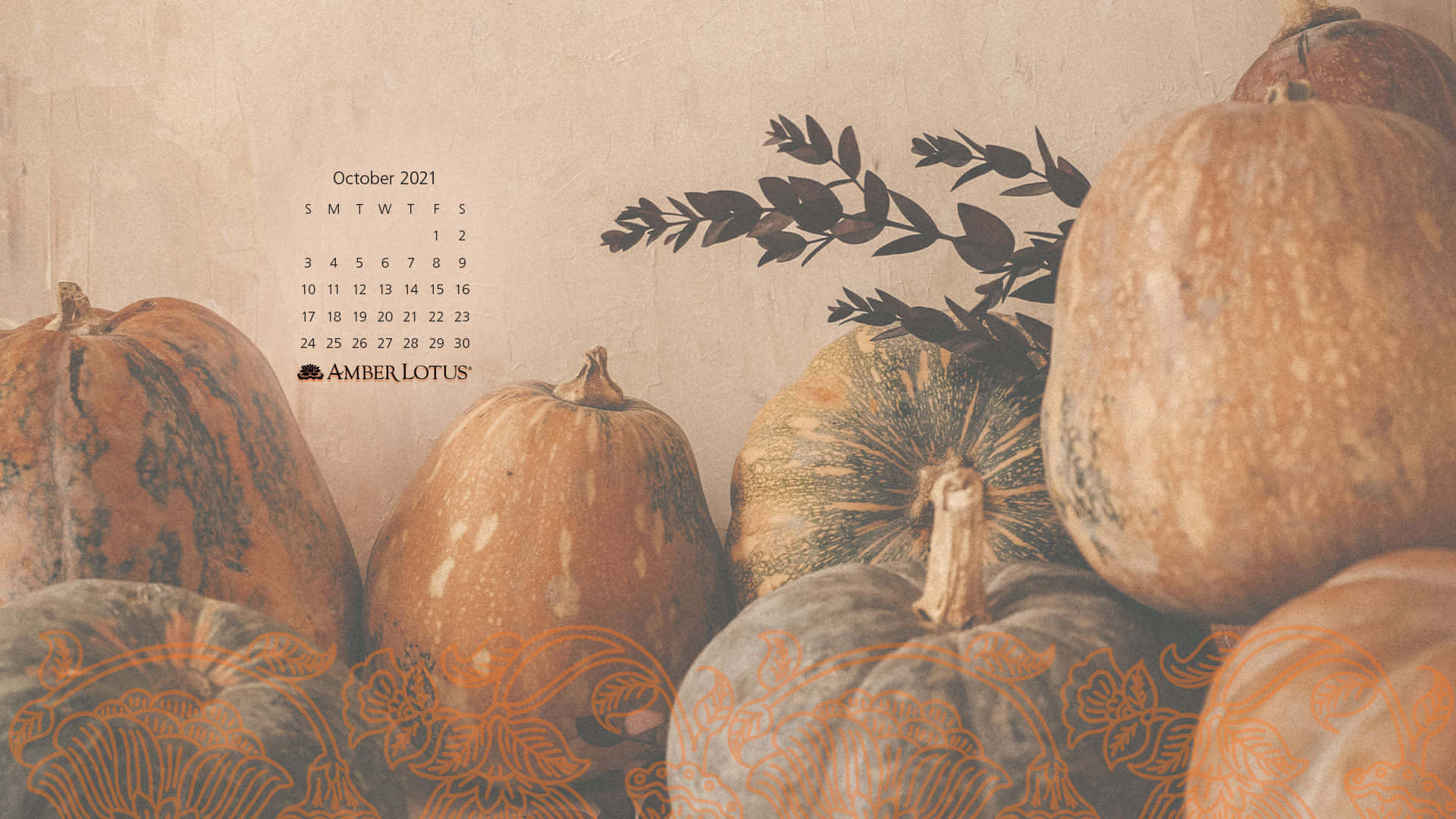 Oktober 2021 Kalender 1920 X 1080 Wallpaper