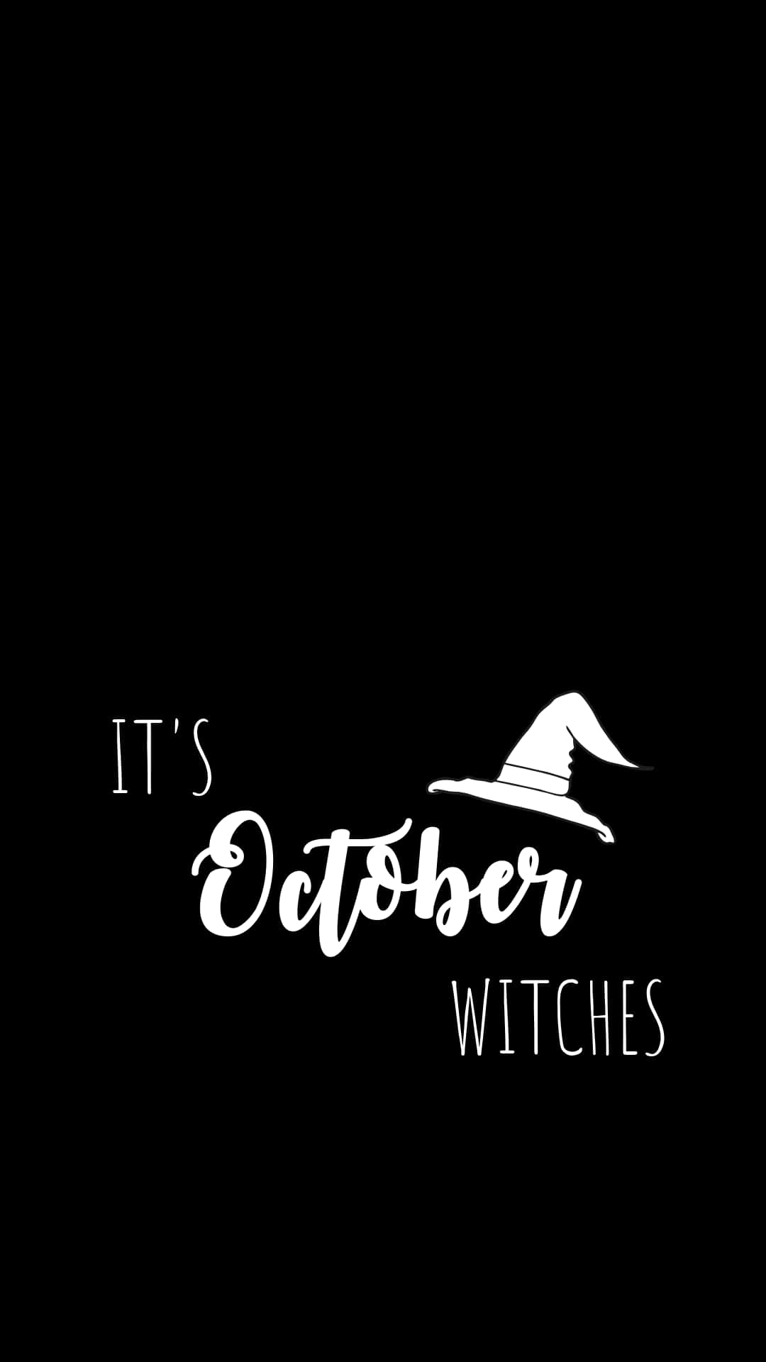 It's October Witches IPhone Wallpaper