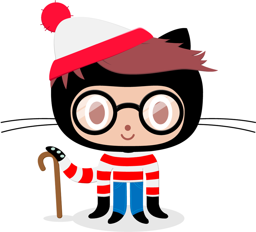 Octocat Waldo Costume PNG