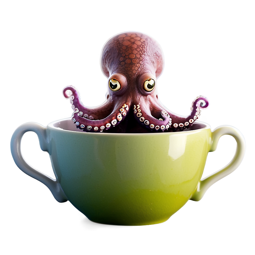 Download Octopus In A Tea Cup Png Anr | Wallpapers.com