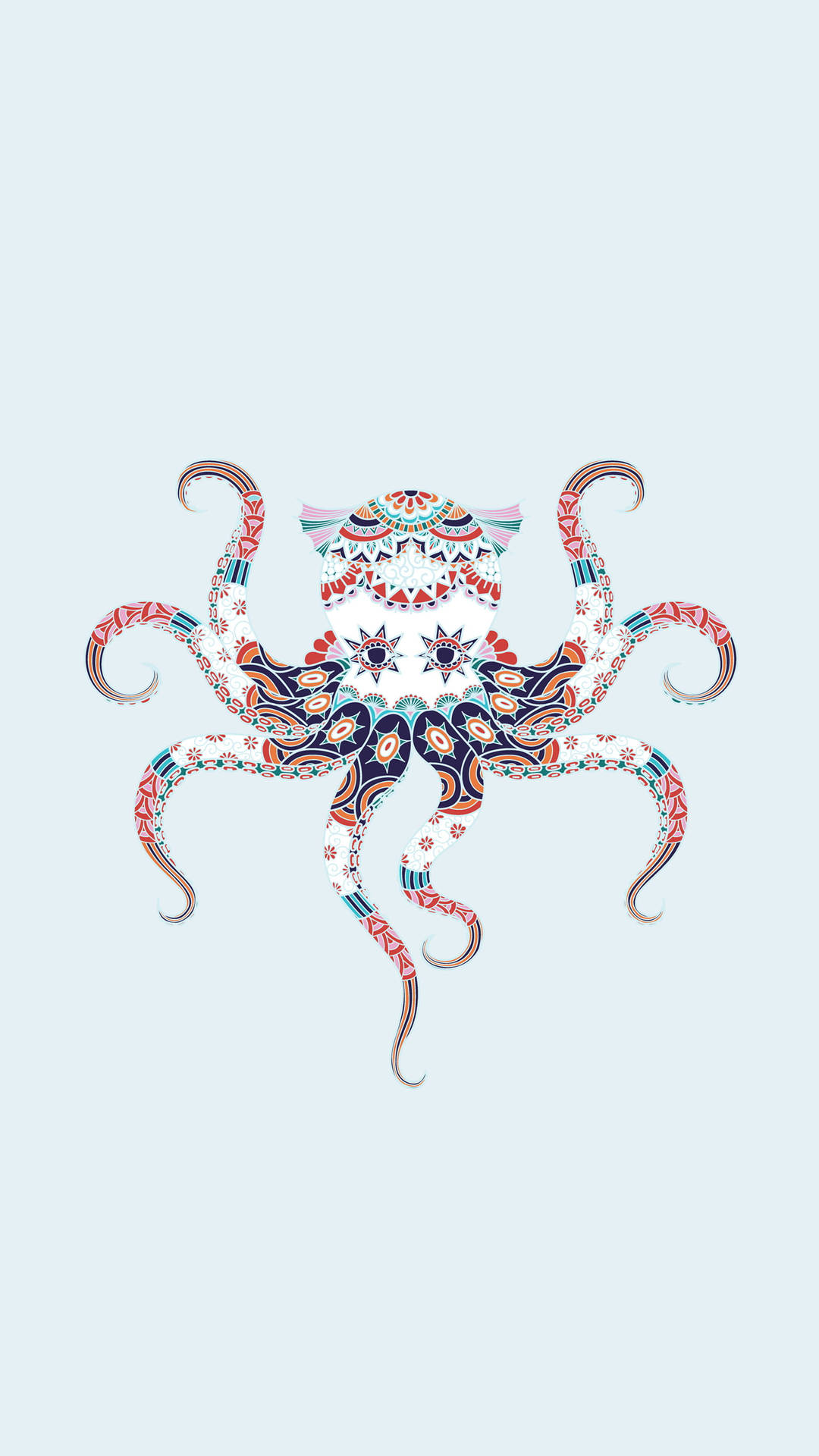 Oktopus Patchwork Design Wallpaper