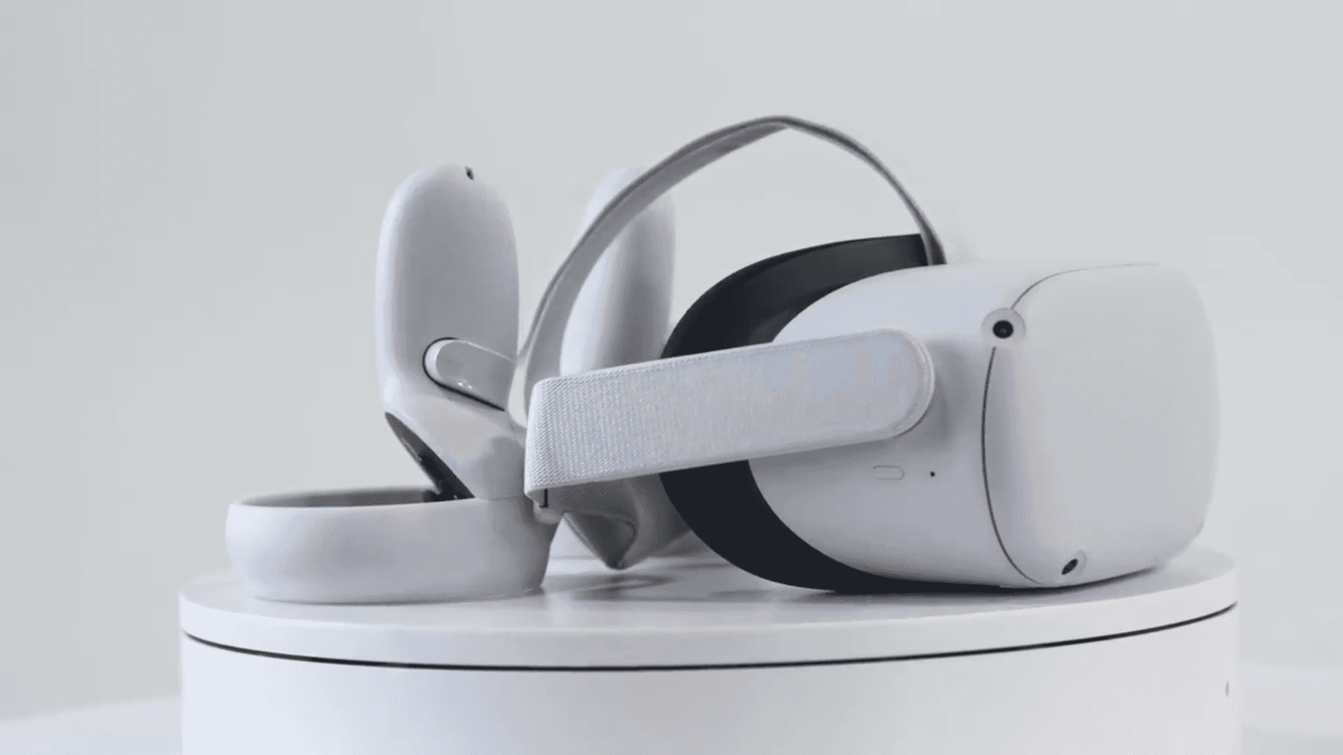 A White Headset With A Headset On Top