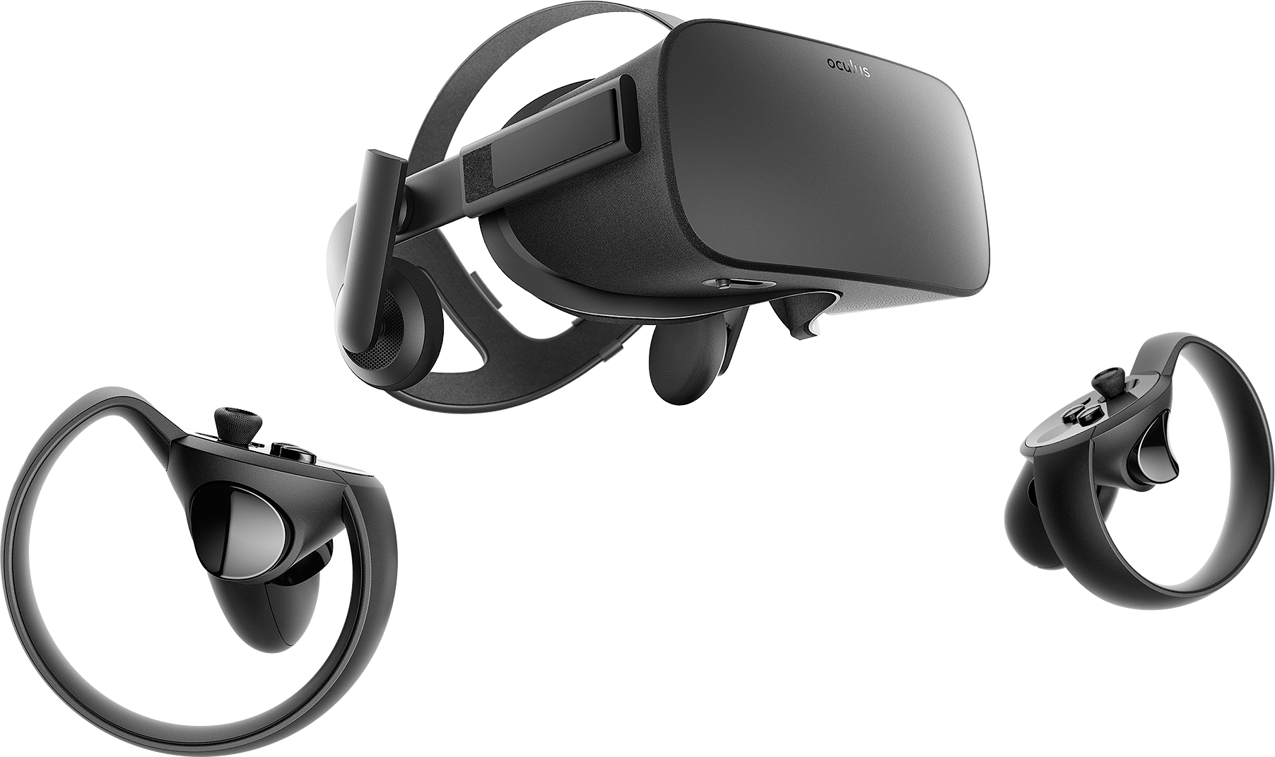 Oculus Rift V R Headsetand Controllers PNG
