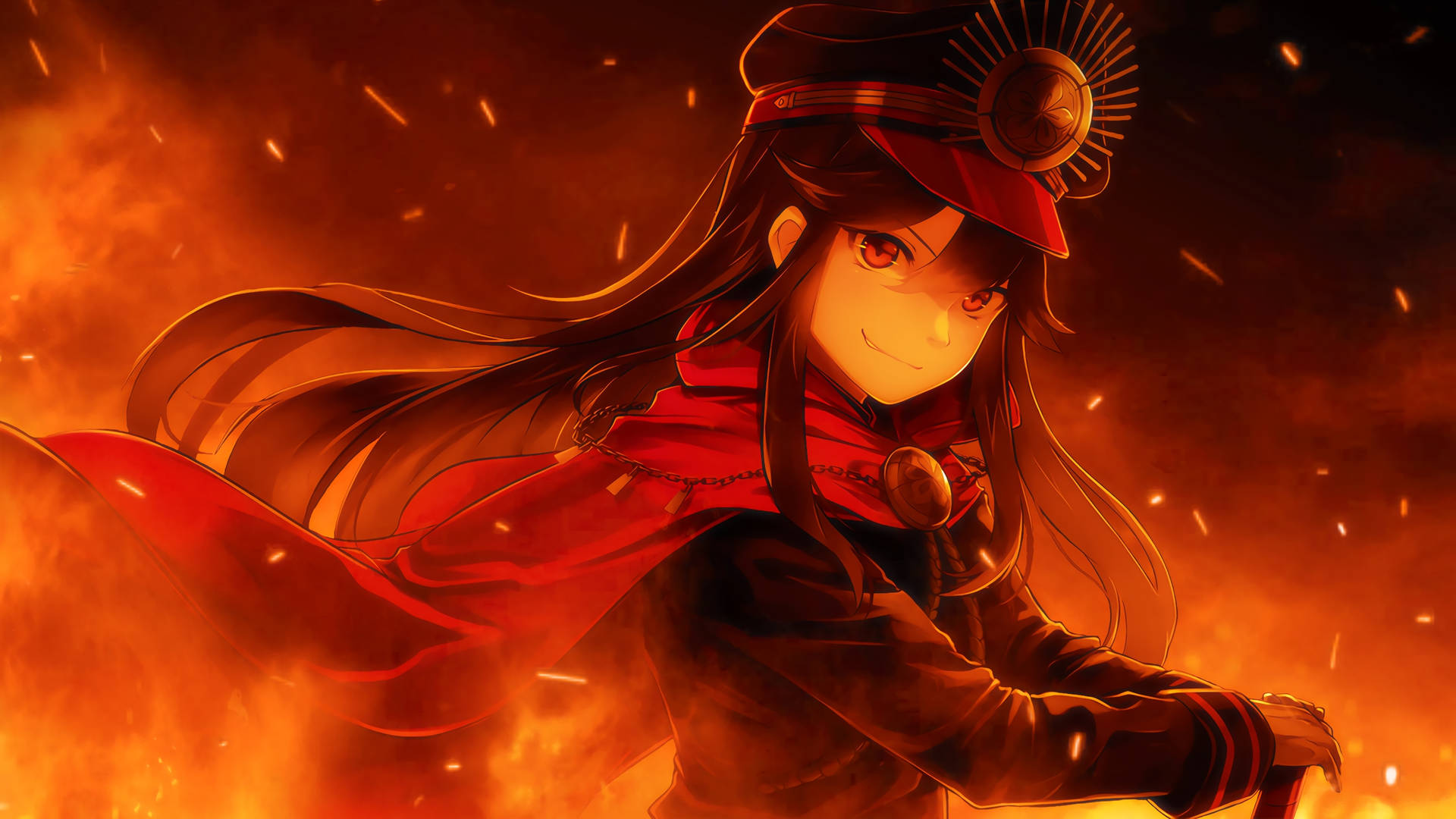 Oda Nobunaga Fire Anime Wallpaper