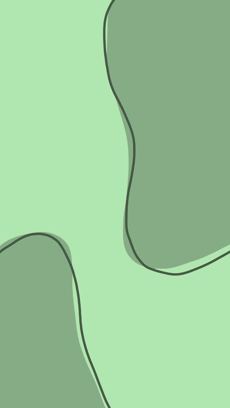 Konstigaformer Estetisk Grön Minimalistisk Skärm Bakgrund. Wallpaper