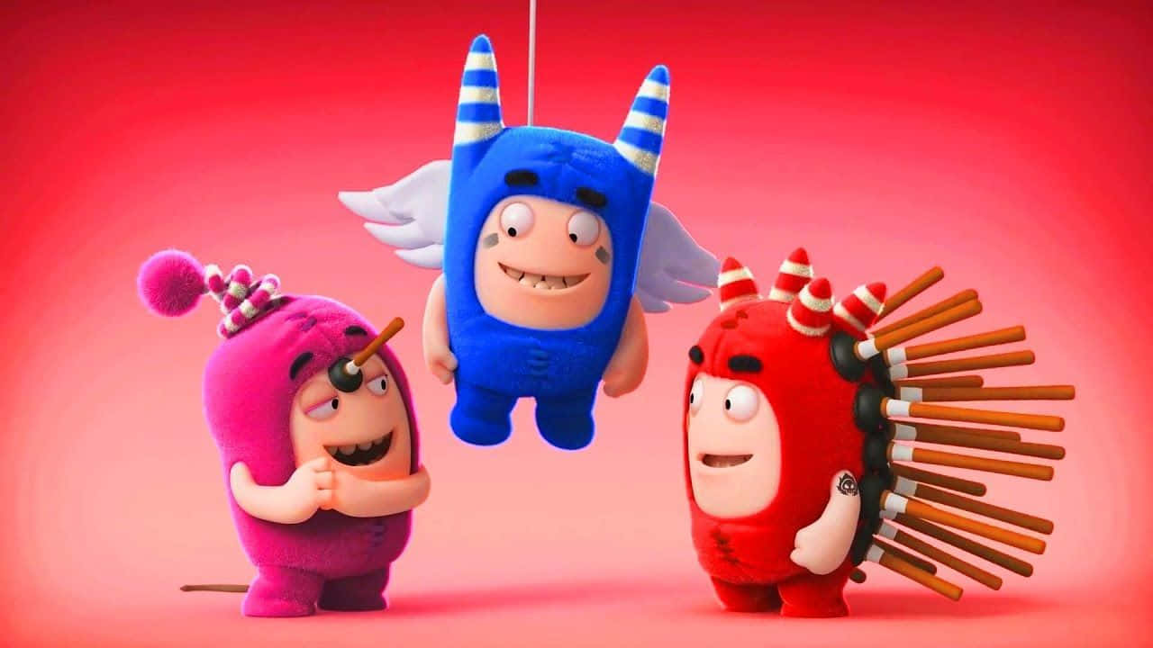"Playing on the see-saw, the Oddbods enjoy giggles and laughter together" Wallpaper