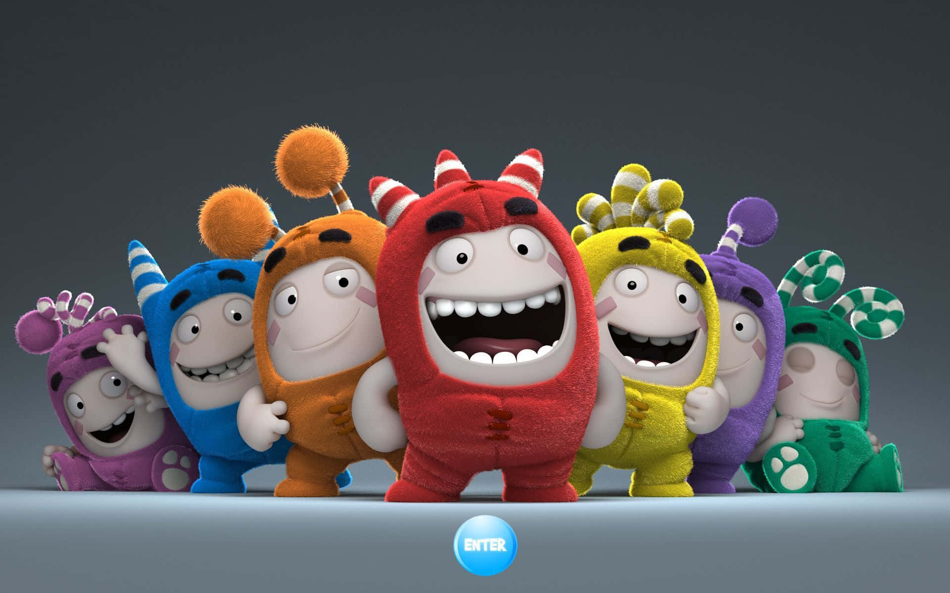 "Brighten your day with Oddbods!" Wallpaper