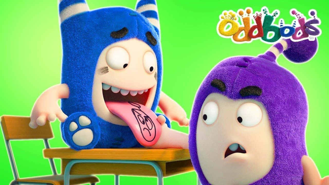 Oddbods Show Character Pogo With Jeff Wallpaper