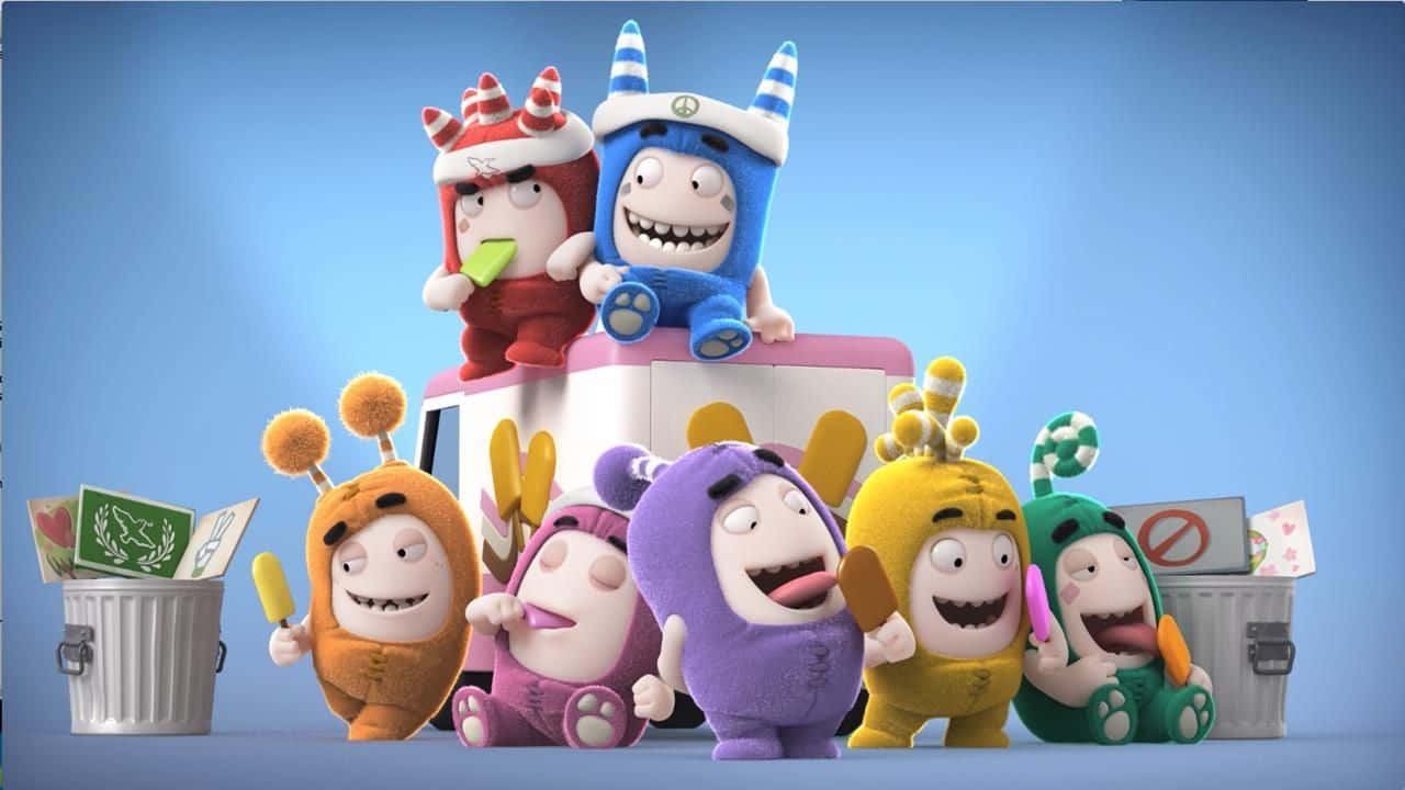 Join the Oddbods in a fun-filled adventure! Wallpaper