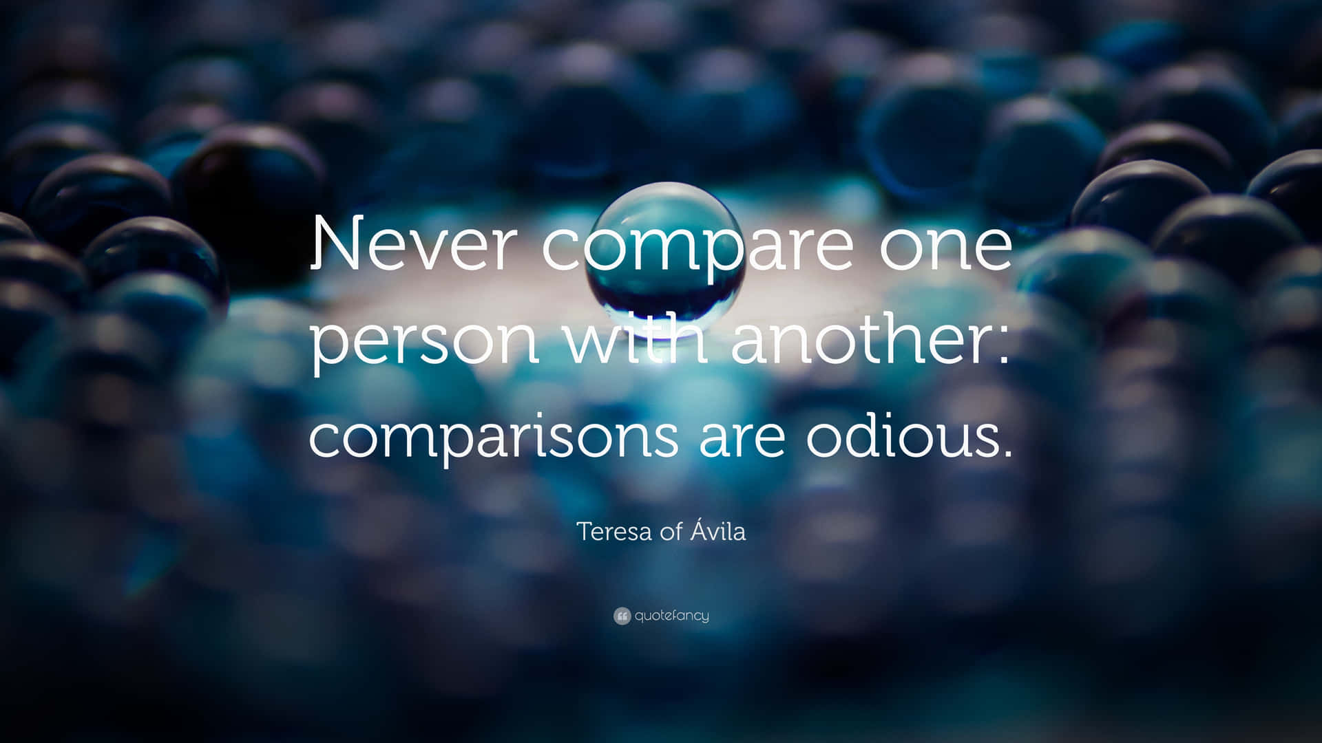 Odious Comparisons Quote Blue Wallpaper