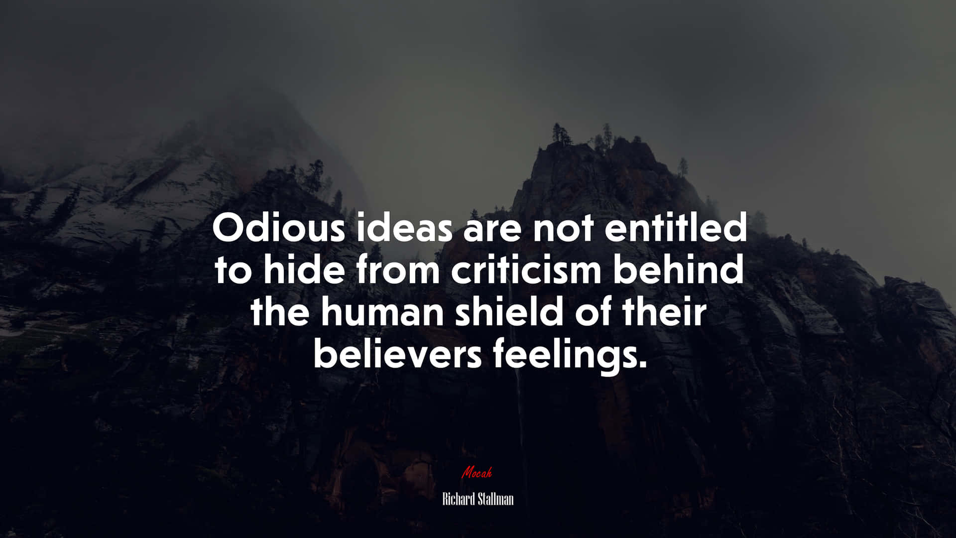 Odious Ideas Quote Wallpaper
