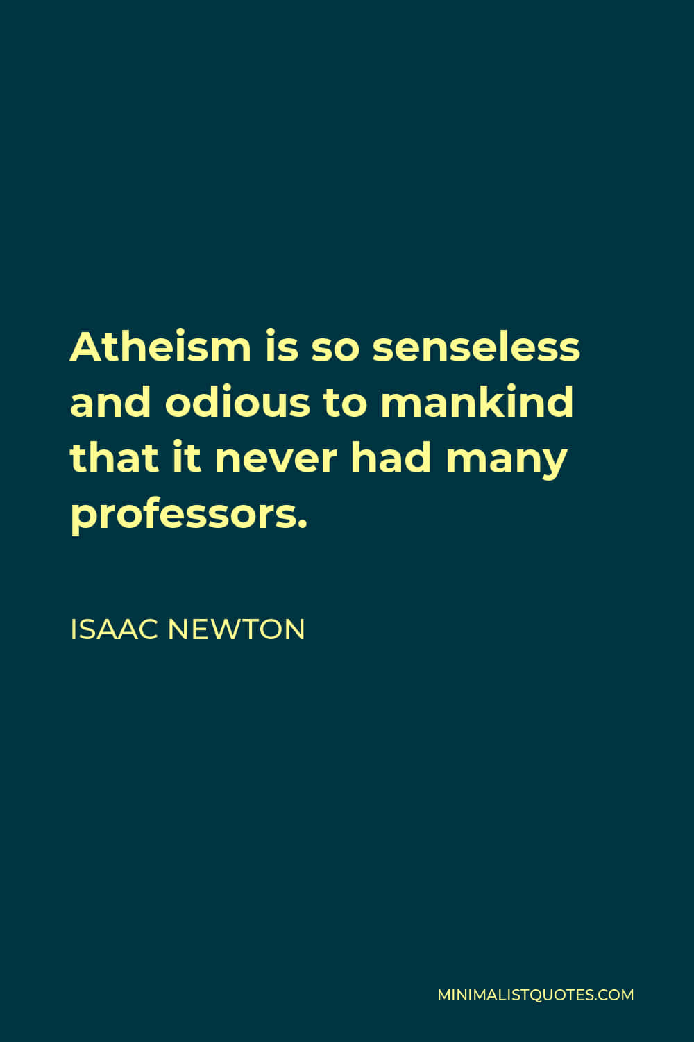 Odious Isaac Newton Atheism Quote Wallpaper