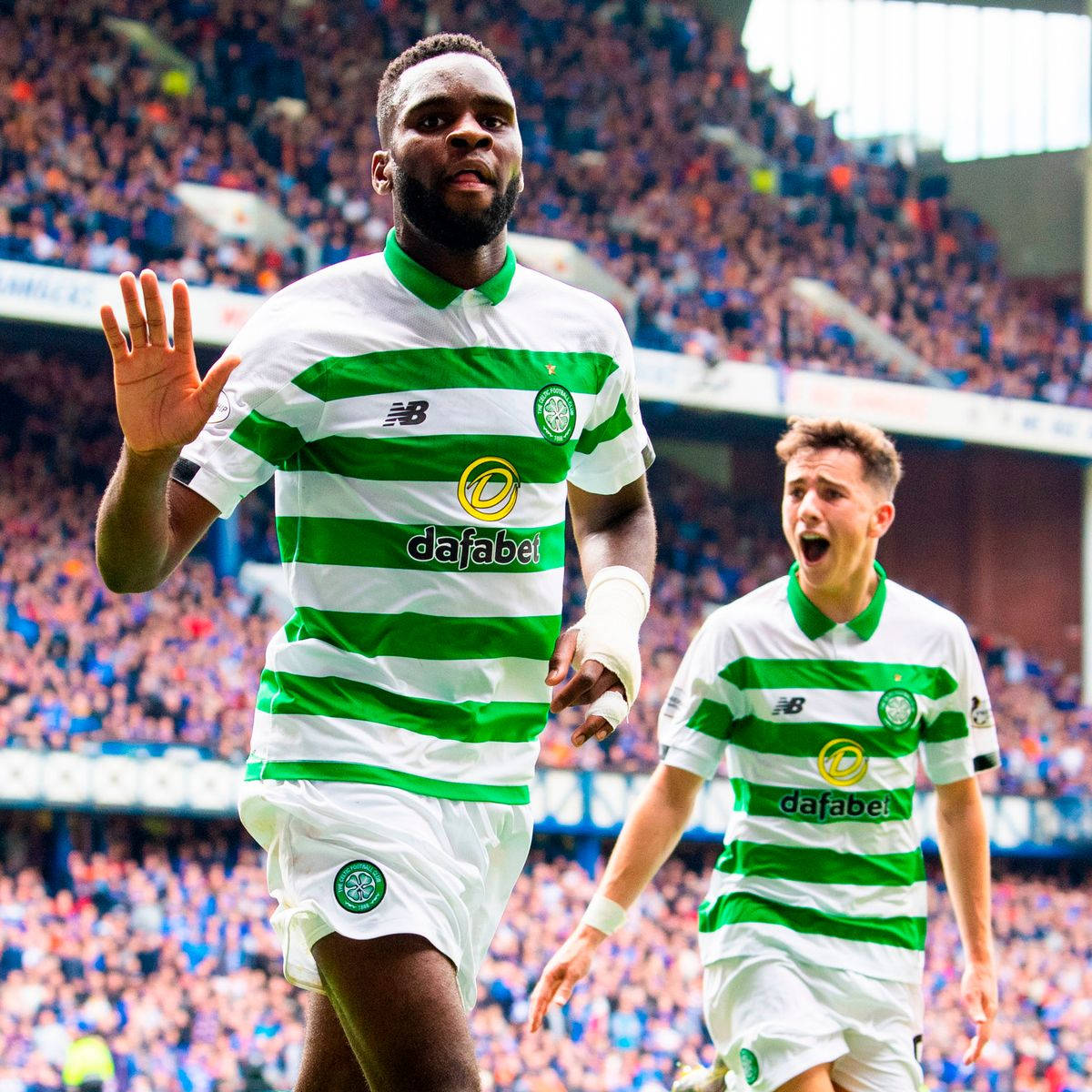 Odsonne Edouard With His Teammate Wallpaper