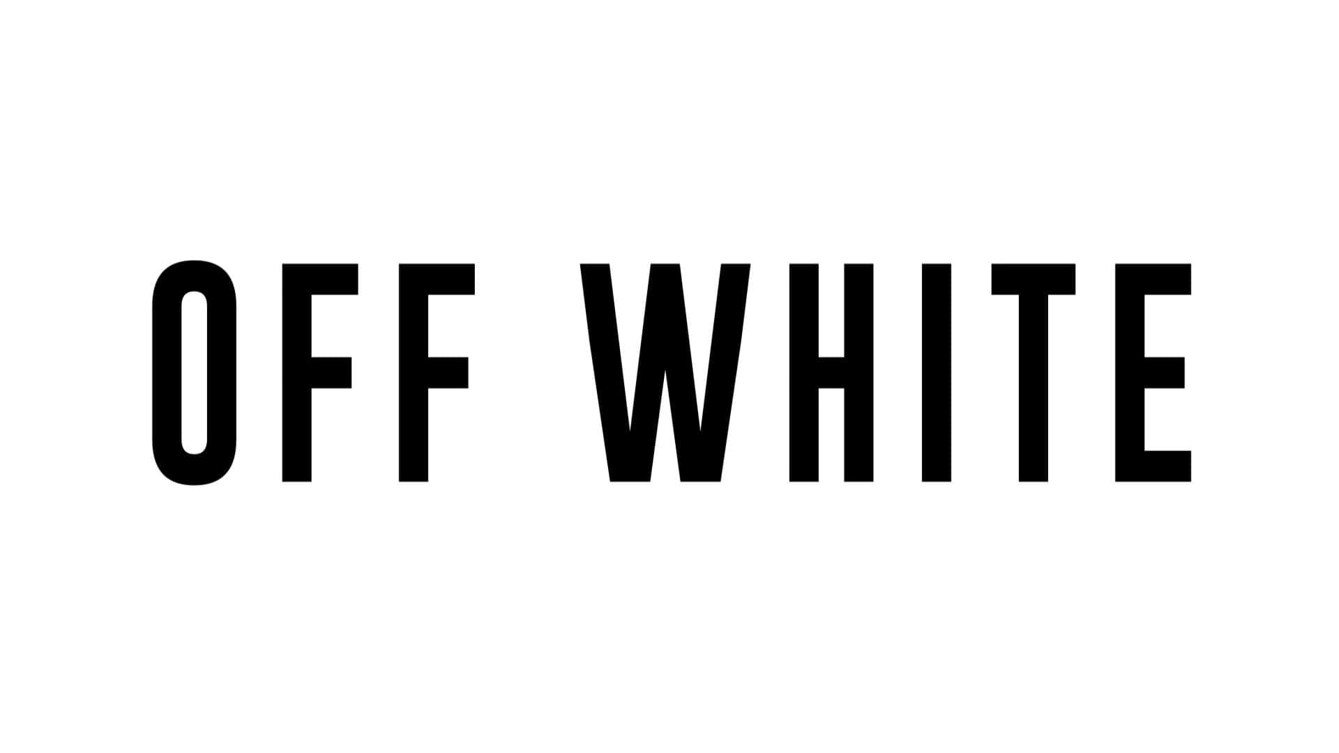 Offwhite-logotyp På En Vit Bakgrund. Wallpaper