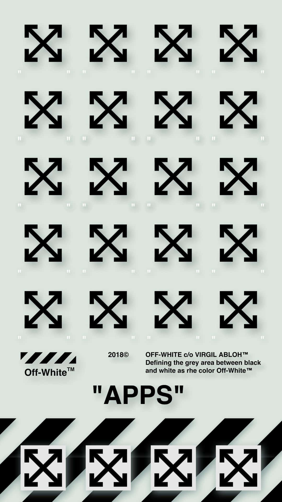 Et plakat med et sort og hvidt design af pile Wallpaper