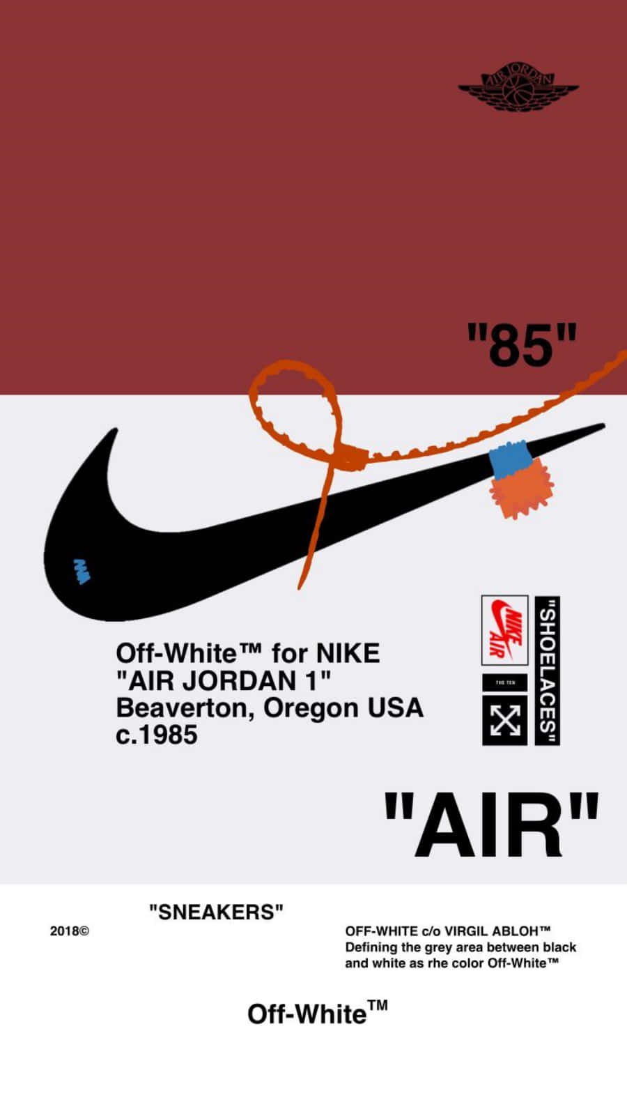 sort Nike Swoosh-logo på off-hvid iPhone 11 baggrundsbilleder Wallpaper