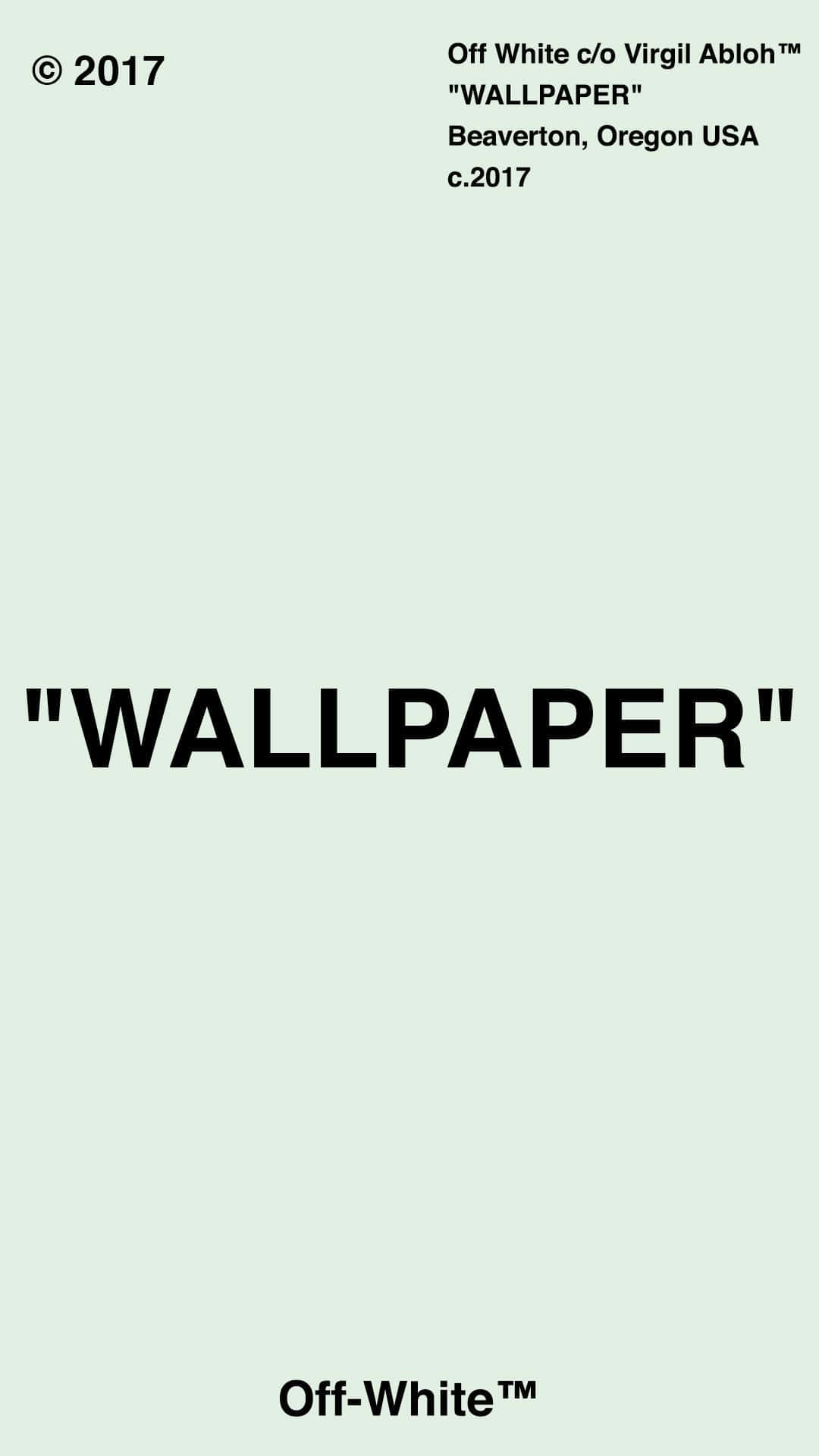 Schmückensie Ihr Iphone 11 Mit Dem Off White Accessoire Wallpaper