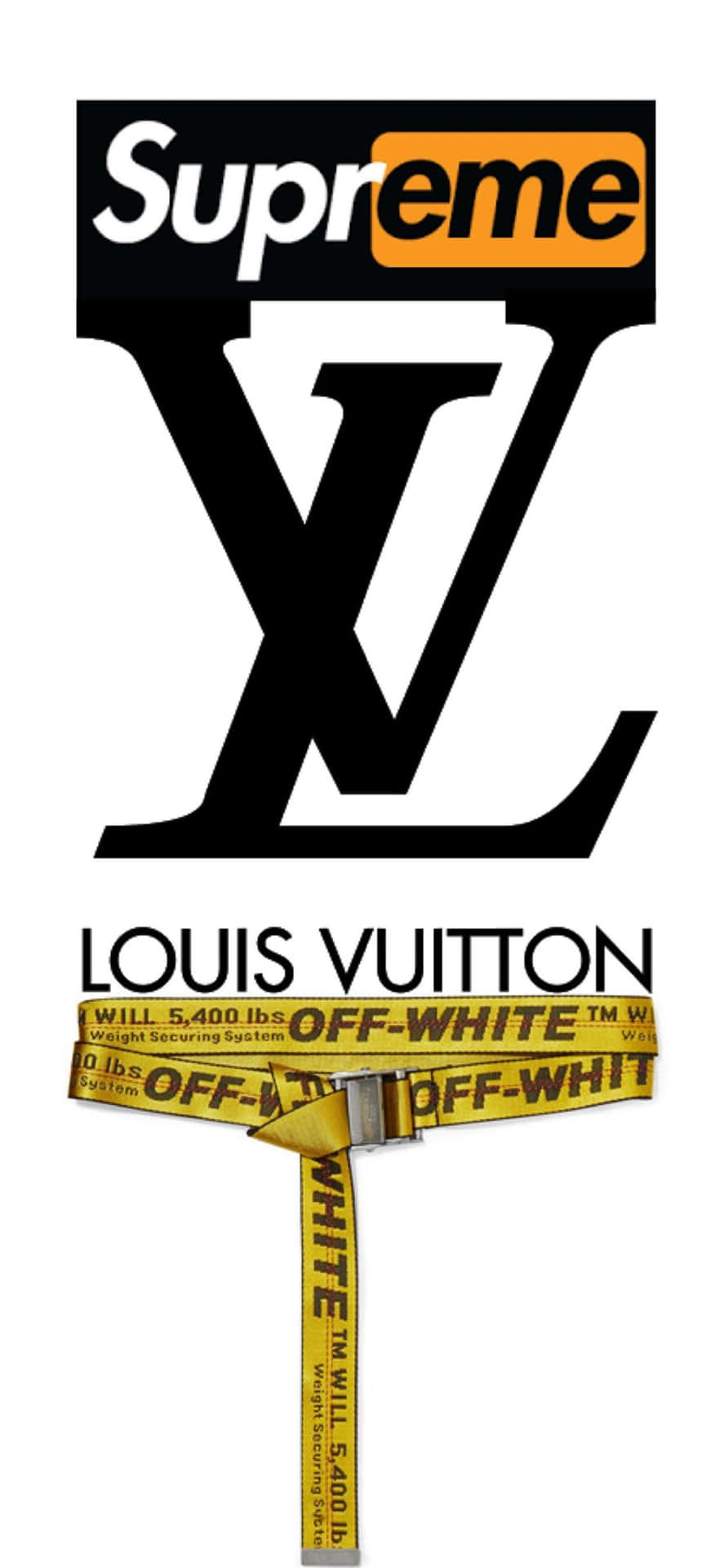 Supreme Louis Vuitton And Off White iPhone Wallpaper