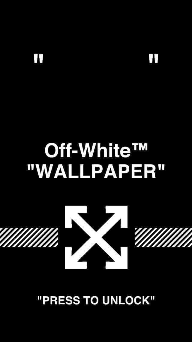 Svartbakgrund Off White Iphone. Wallpaper