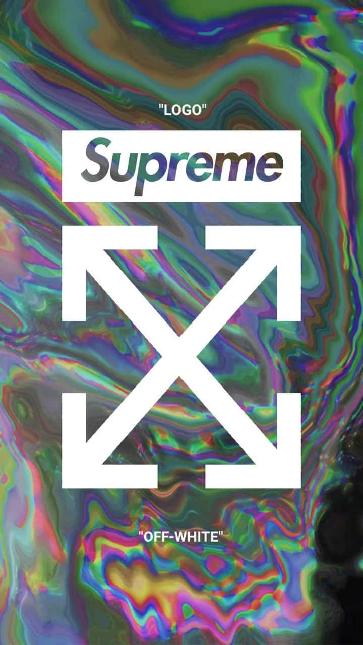 Hologram Background Off White iPhone Wallpaper