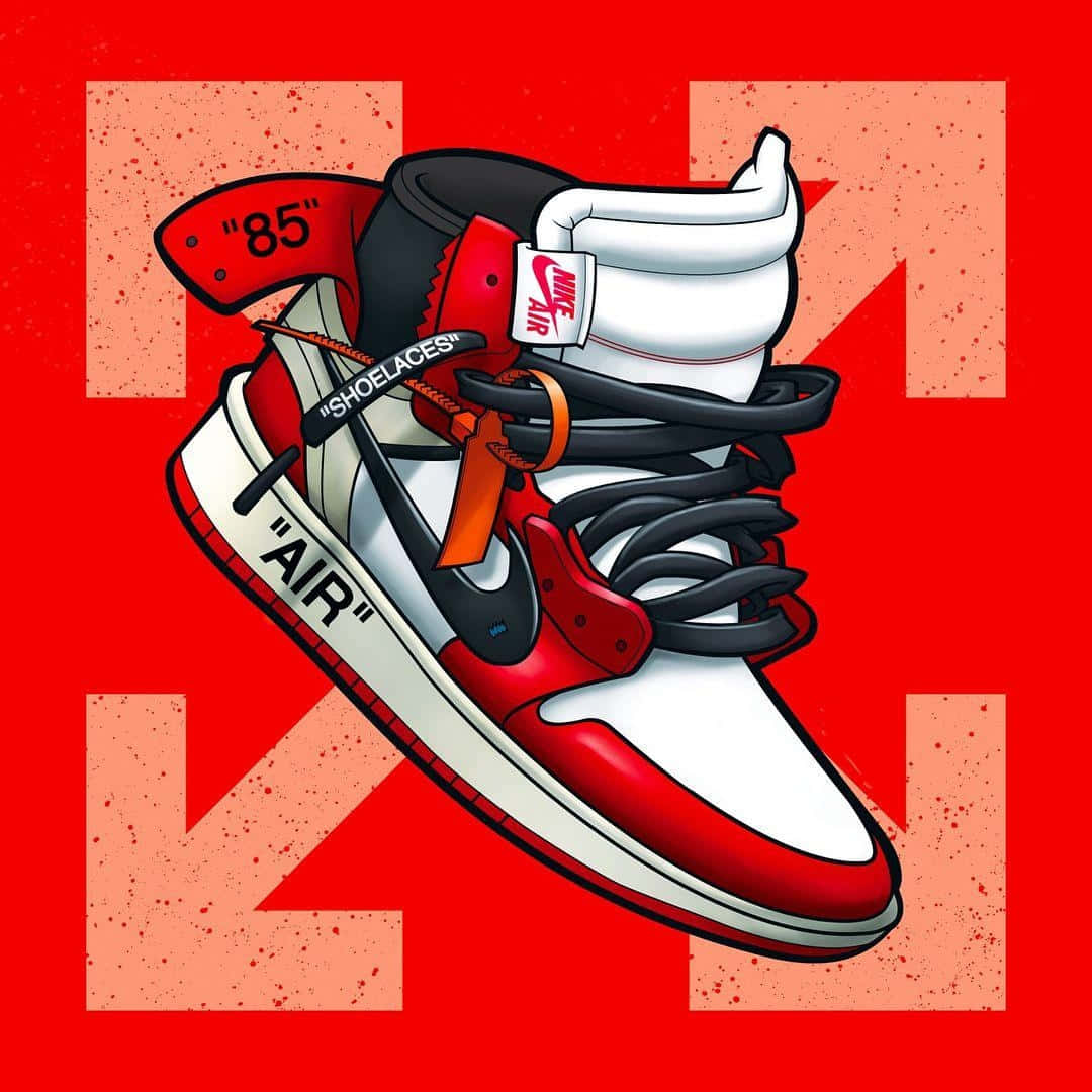 Steal the show with the stylish Off White Jordan 1 Wallpaper