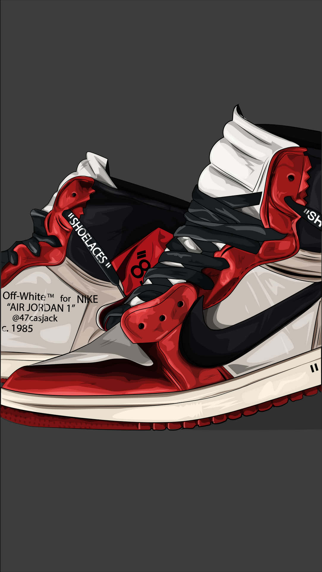 "Fly Away with the Off-White Jordan 1 shoes" Wallpaper