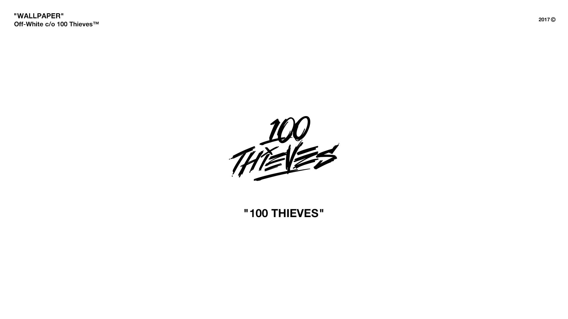 Off White Logo 100 Thieves Wallpaper