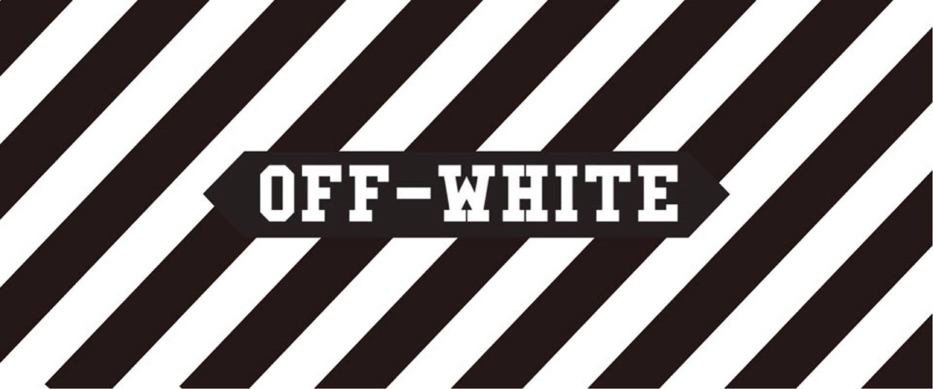 Off White Logo Diagonal Lines Wallpaper