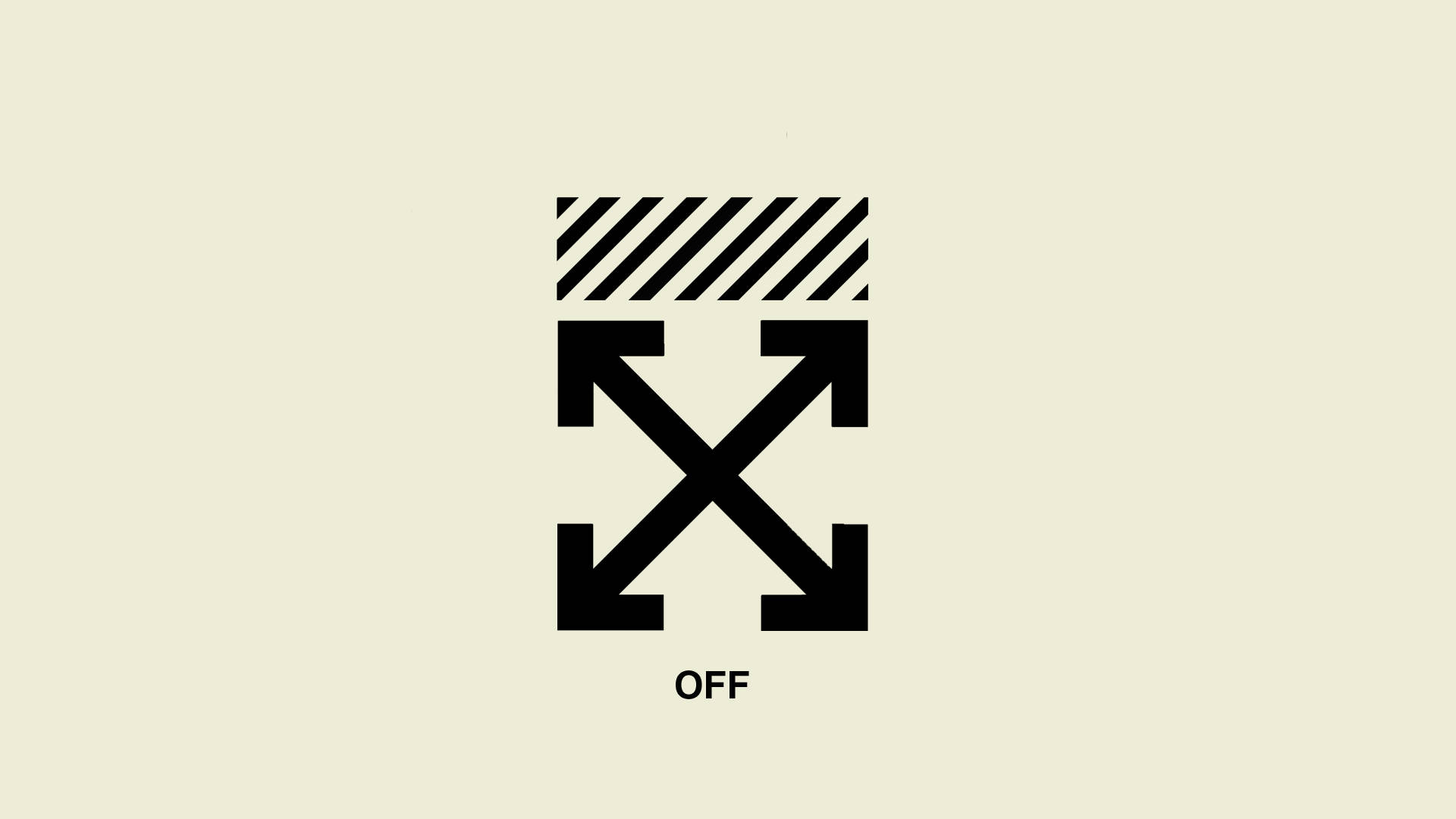 The Iconic Off-White Logo in Grey Wallpaper