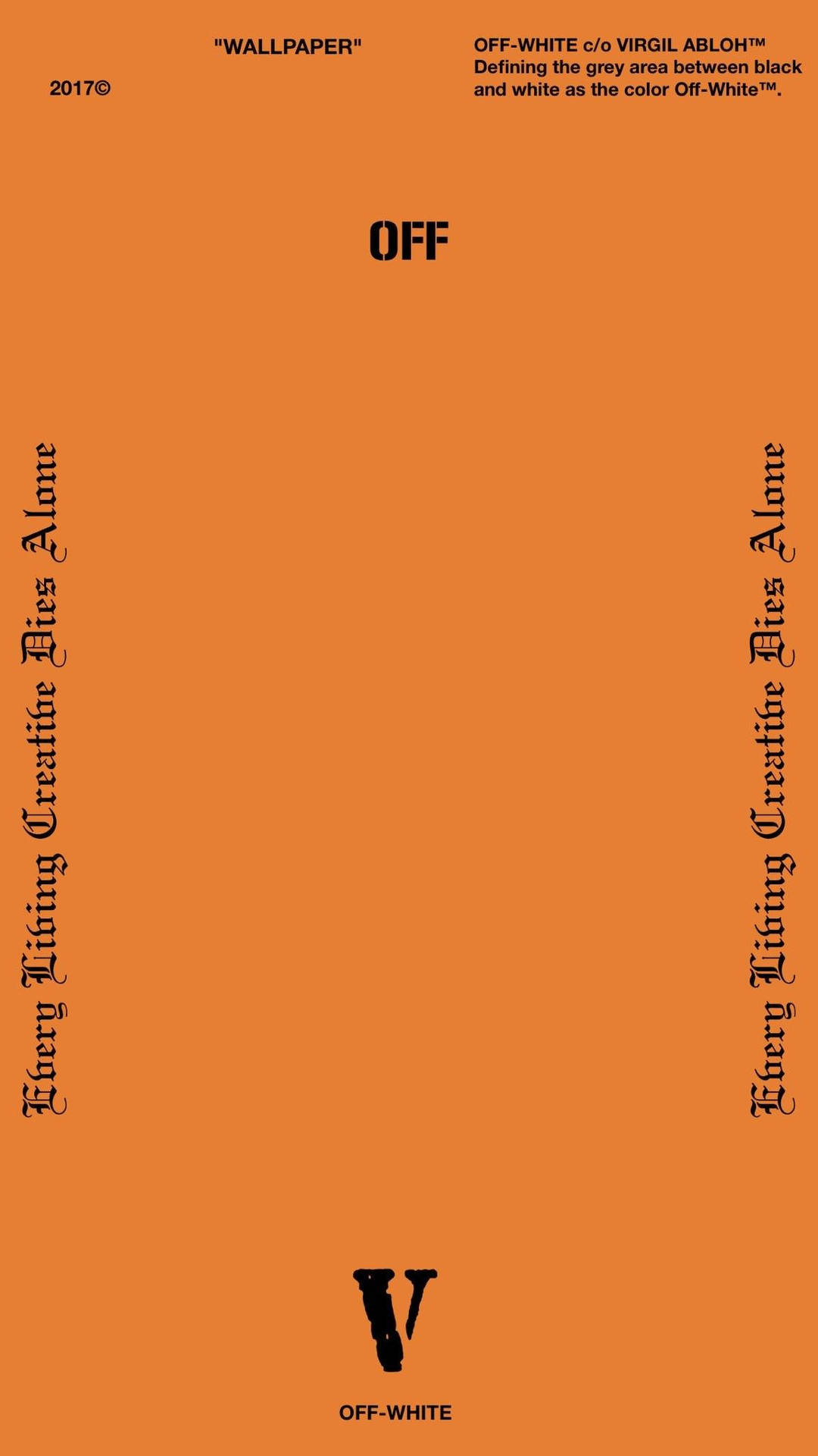 Download Off White Logo Orange Canvas Wallpaper