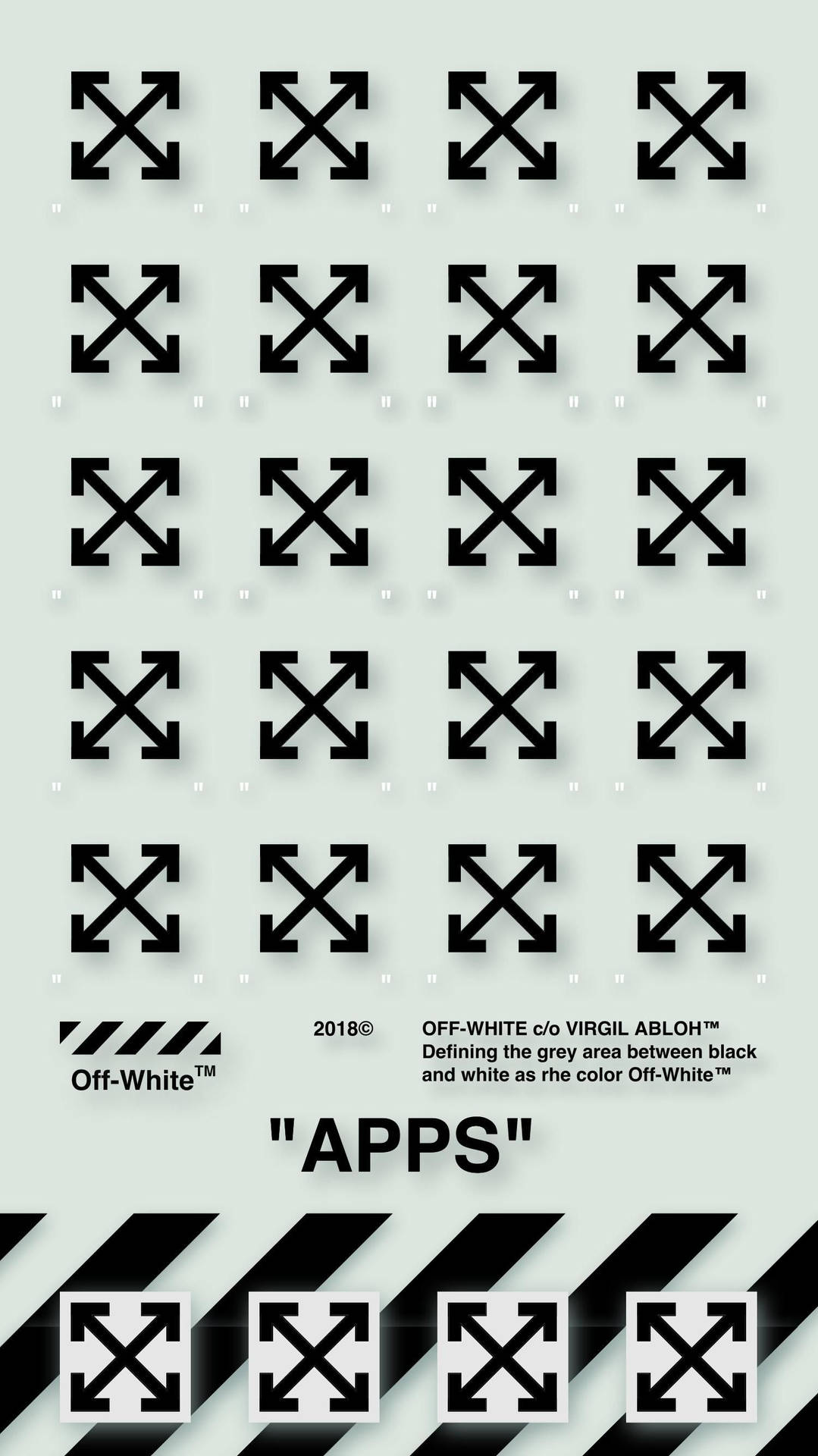 Download Off White Logo Pattern Wallpaper