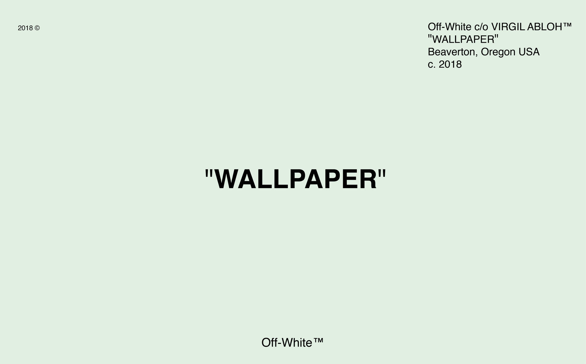 Off White Logo Text Wallpaper