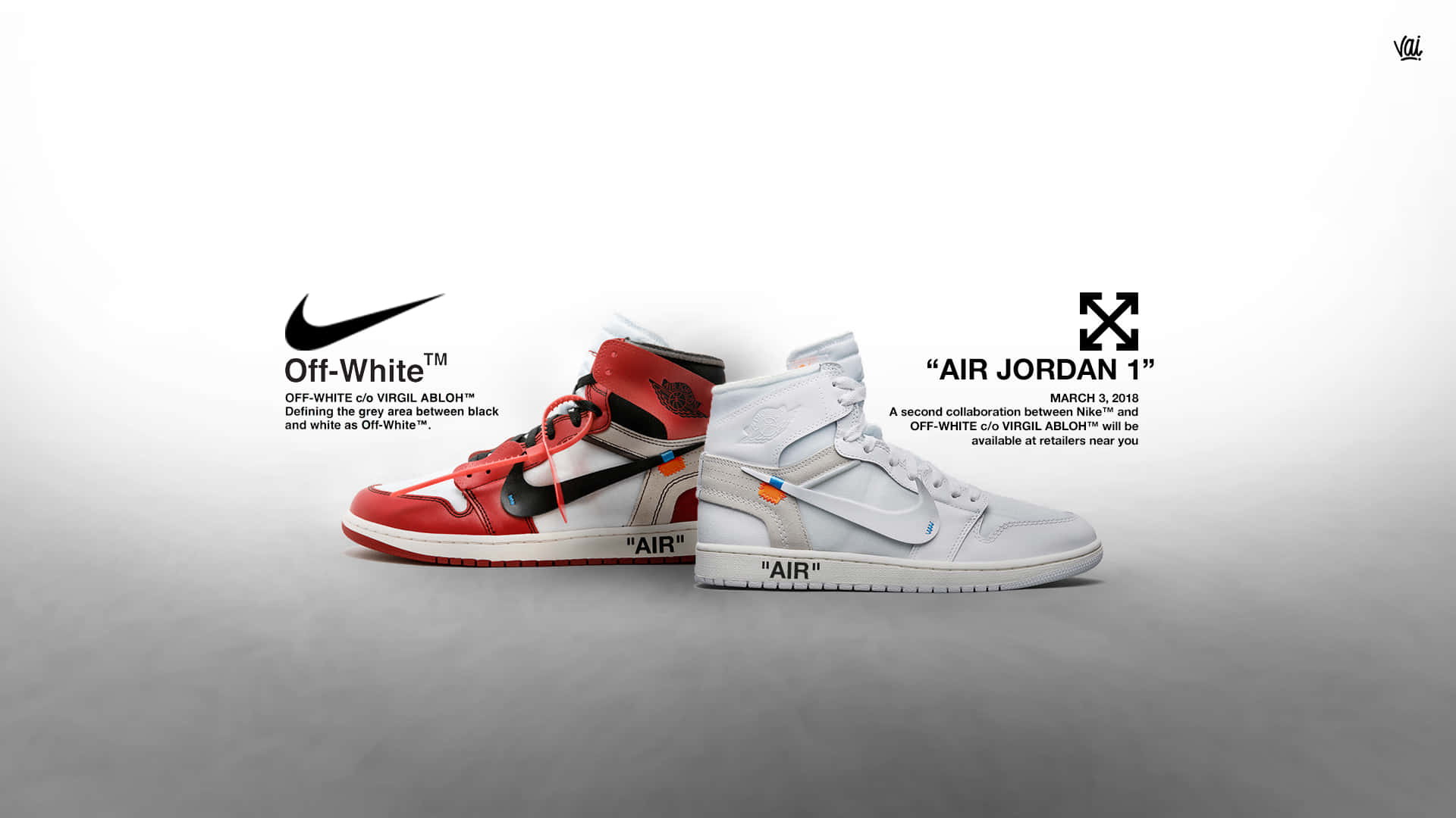 Download Nike Air Force 1 X Off White - Off White Wallpaper