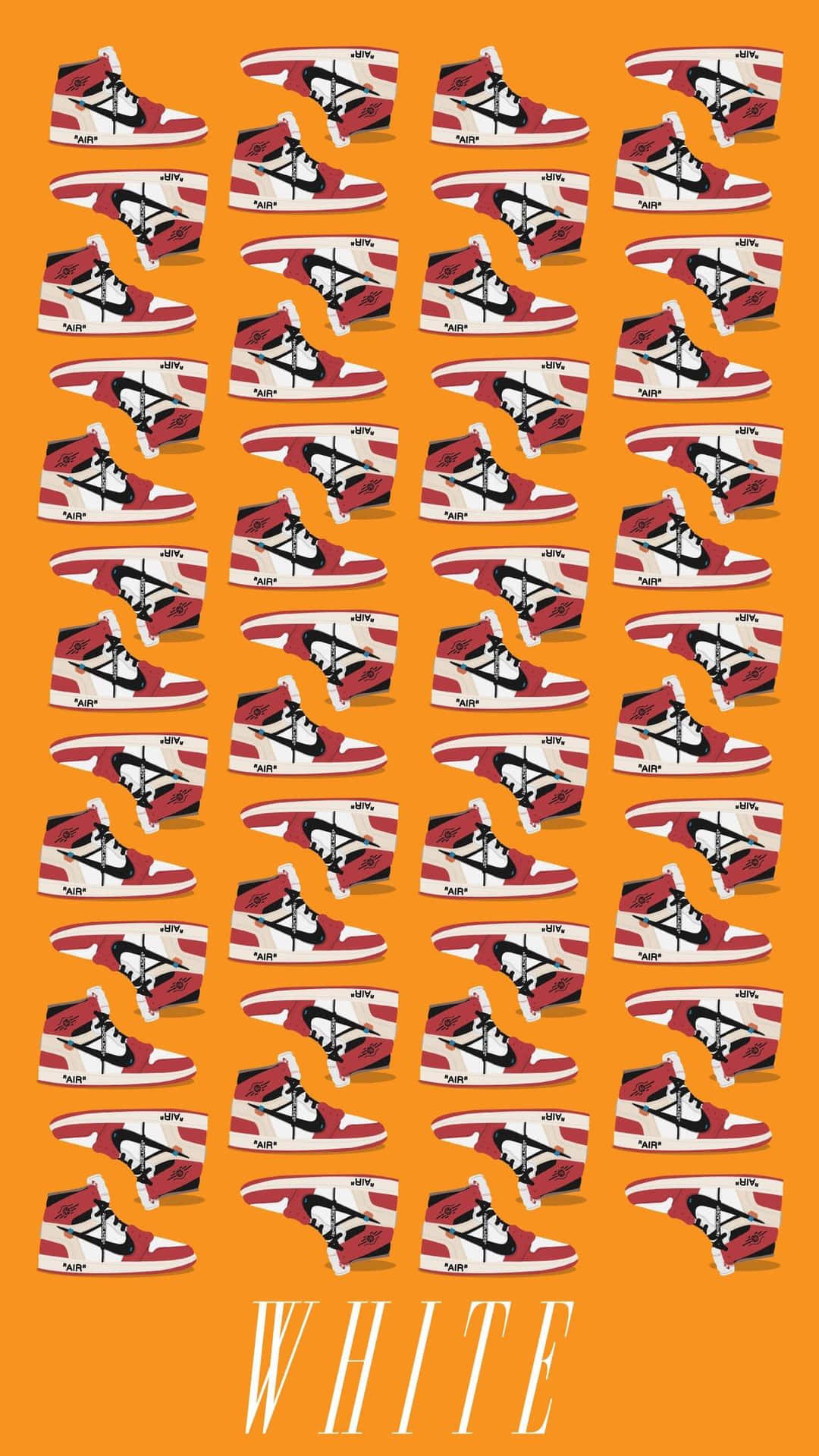 A White Background With A Row Of Shoes On It Wallpaper